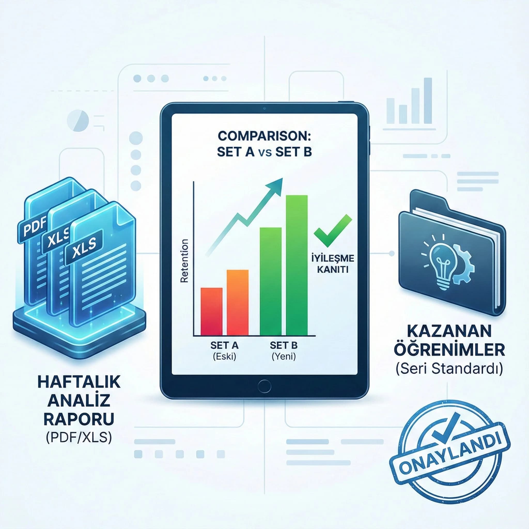 Rapor + test planı + öğrenim çıktıları proof kartı