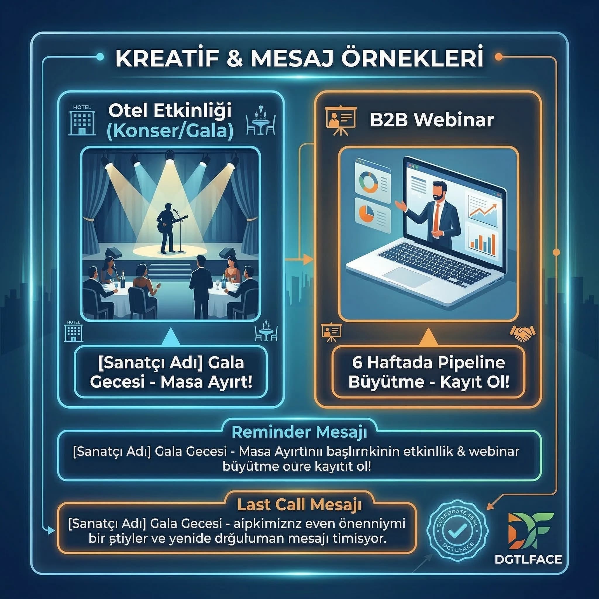 Etkinlik/webinar kampanya checklist’i + kitle mesaj timing kontrol listesi