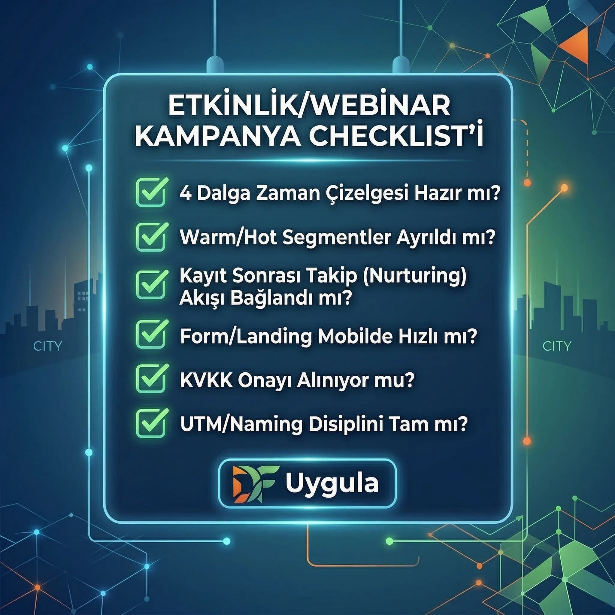 Kayıt CPL katılım oranı ve son 48 saat KPI paneli + performans takibi
