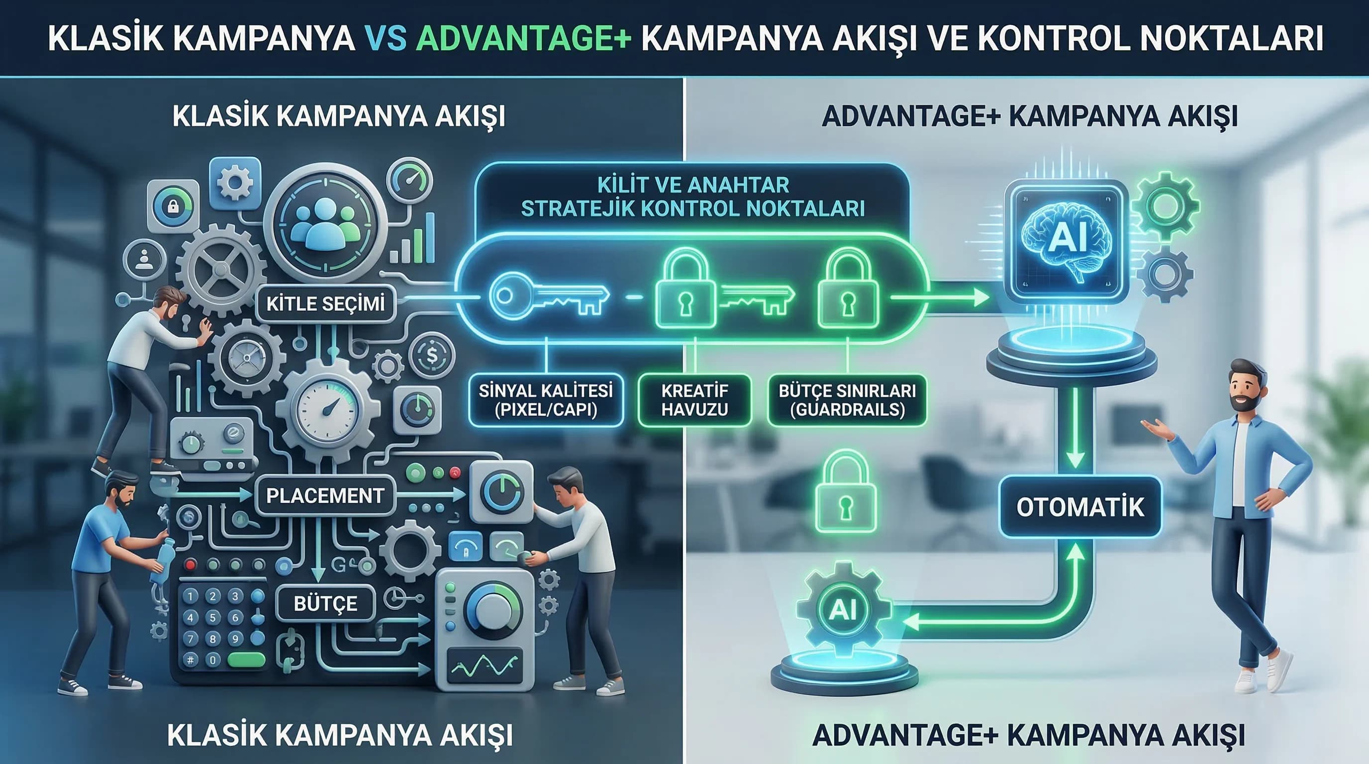 Klasik kampanya ve Advantage+ farkı, kontrol noktaları ve KPI çerçevesi