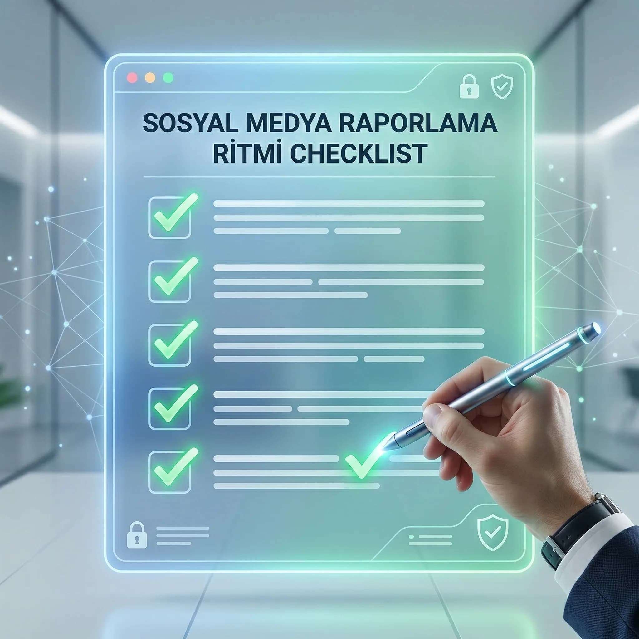 Raporlama ritmi checklist’i, KPI ve toplantı rutinleri, ekip kapasitesi uyumu