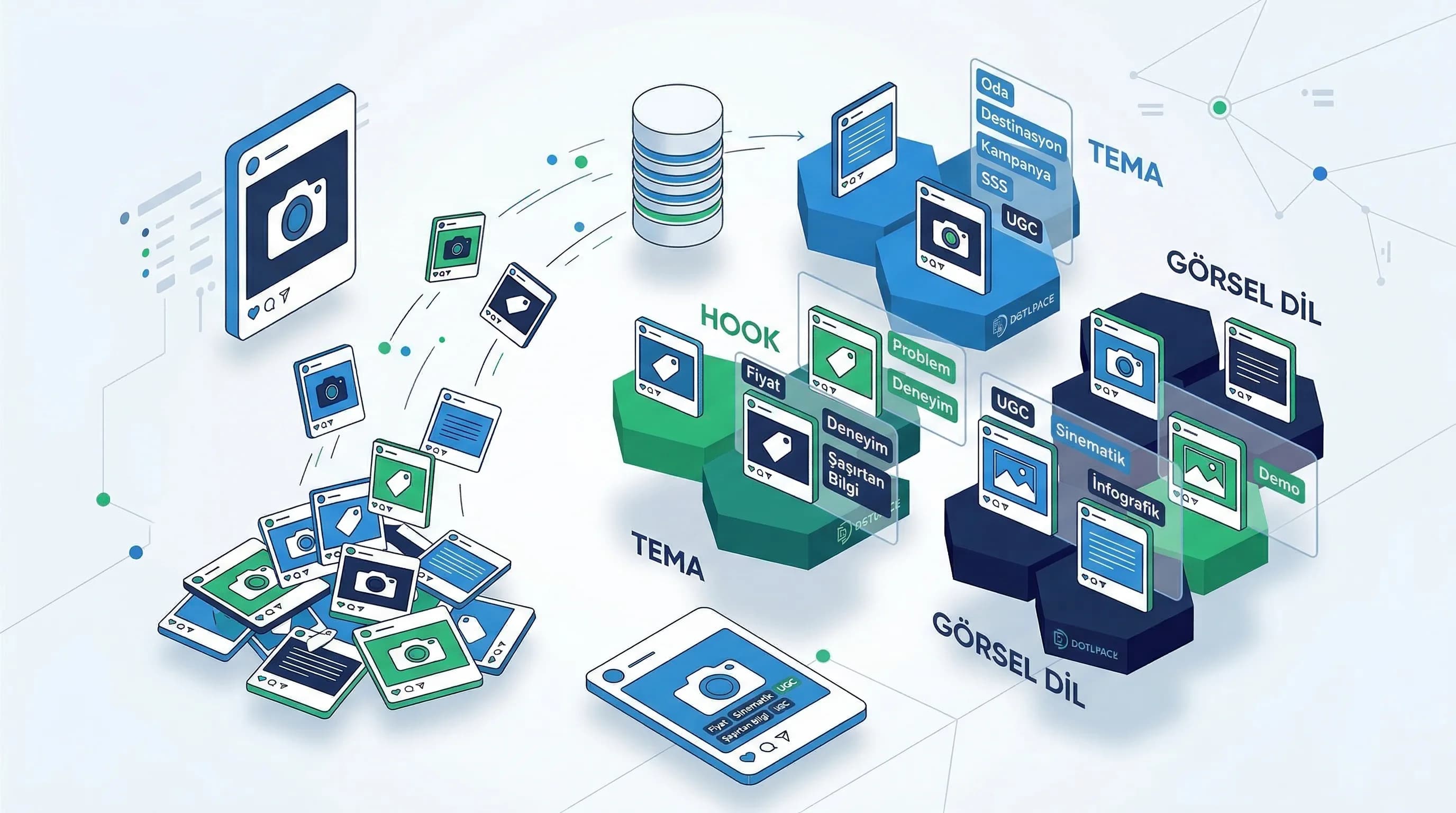Yaratıcı küme mantığı, taxonomy ve etiketleme, story-set analizi