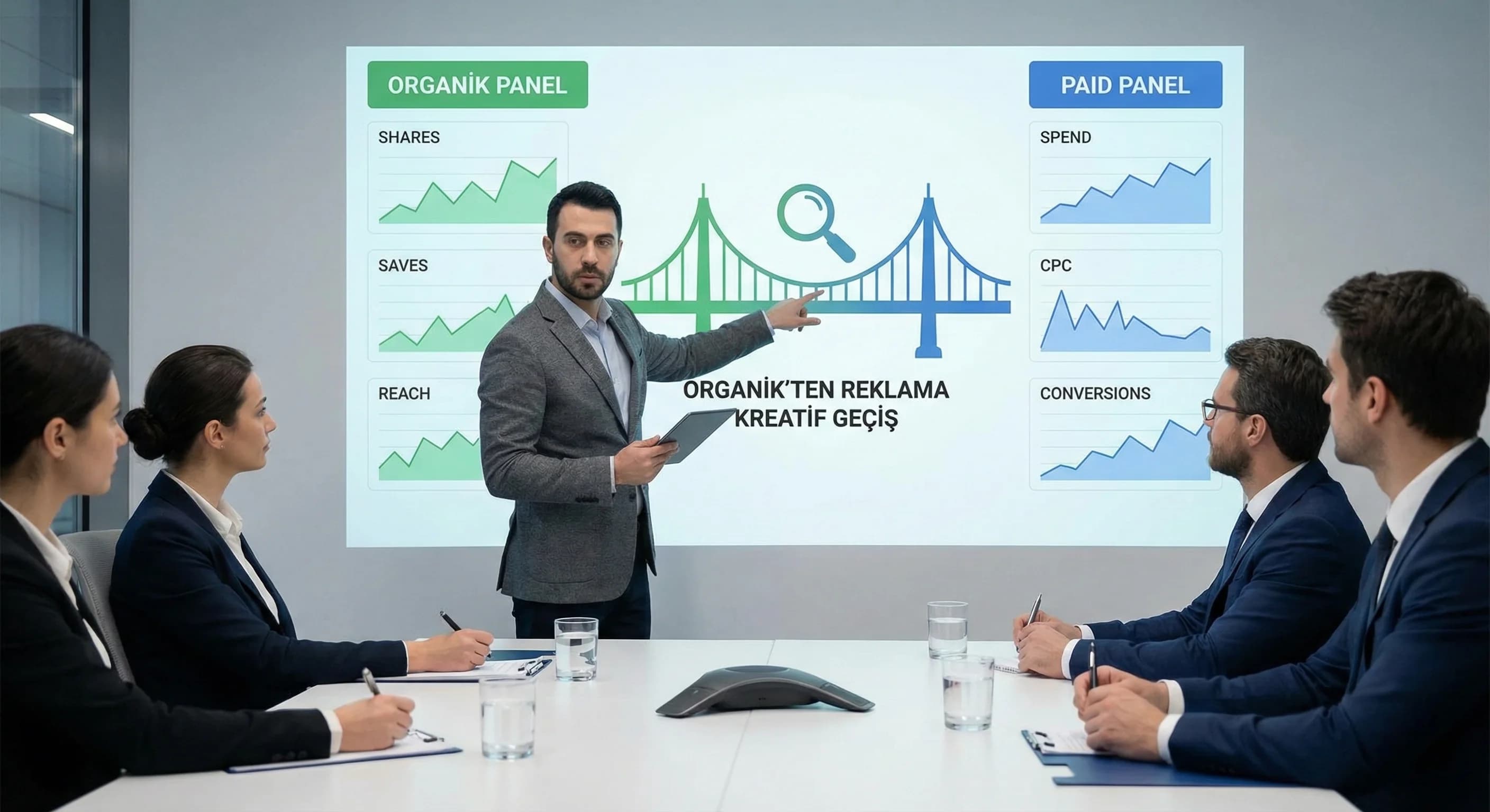 Organik ve reklam panelleri, tek raporda karar akışı, turizm ve B2B raporlama