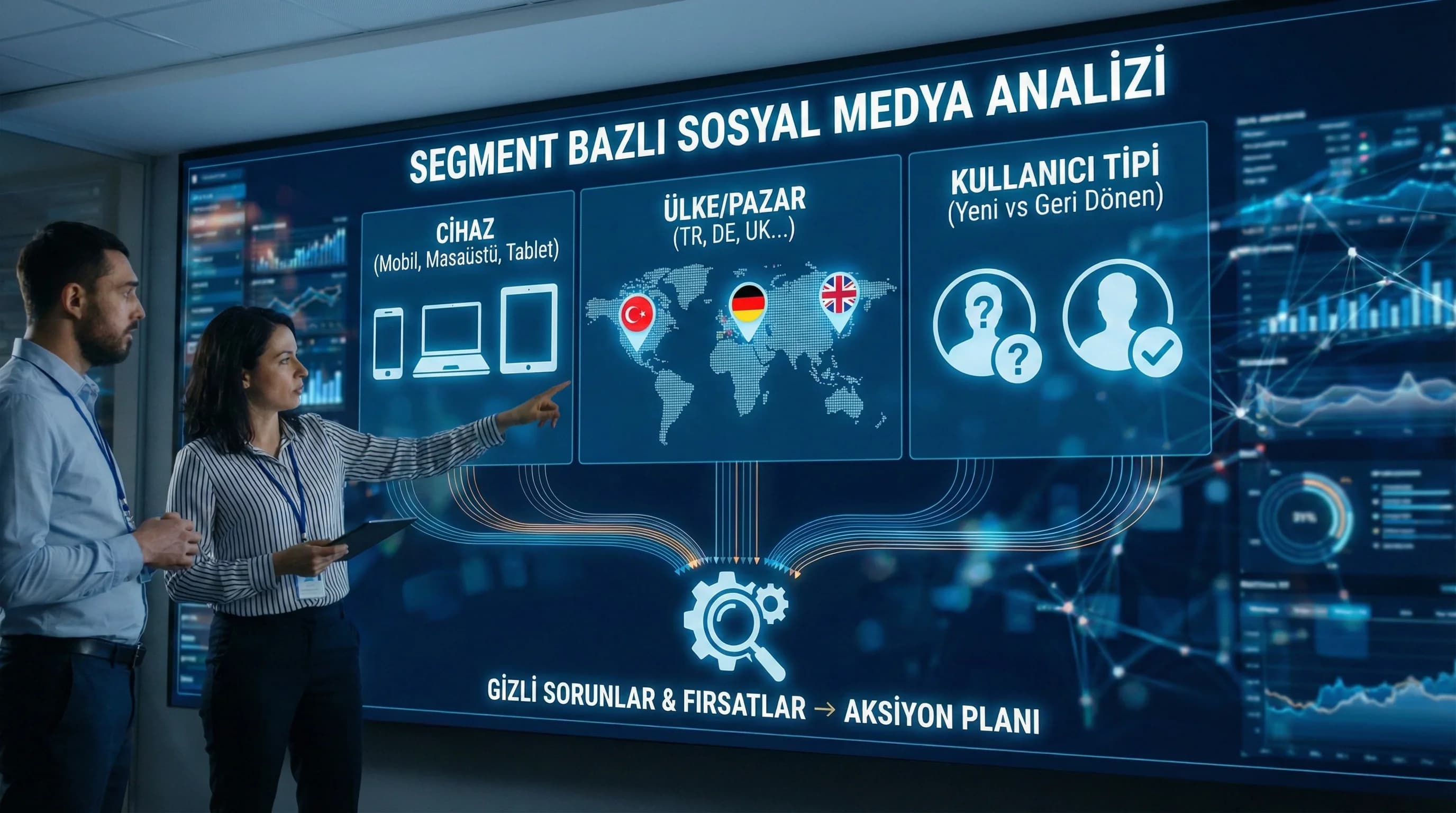Segment Bazlı Sosyal Medya Analizi: Cihaz, Ülke ve Yeni vs Geri Dönen Kullanıcılar