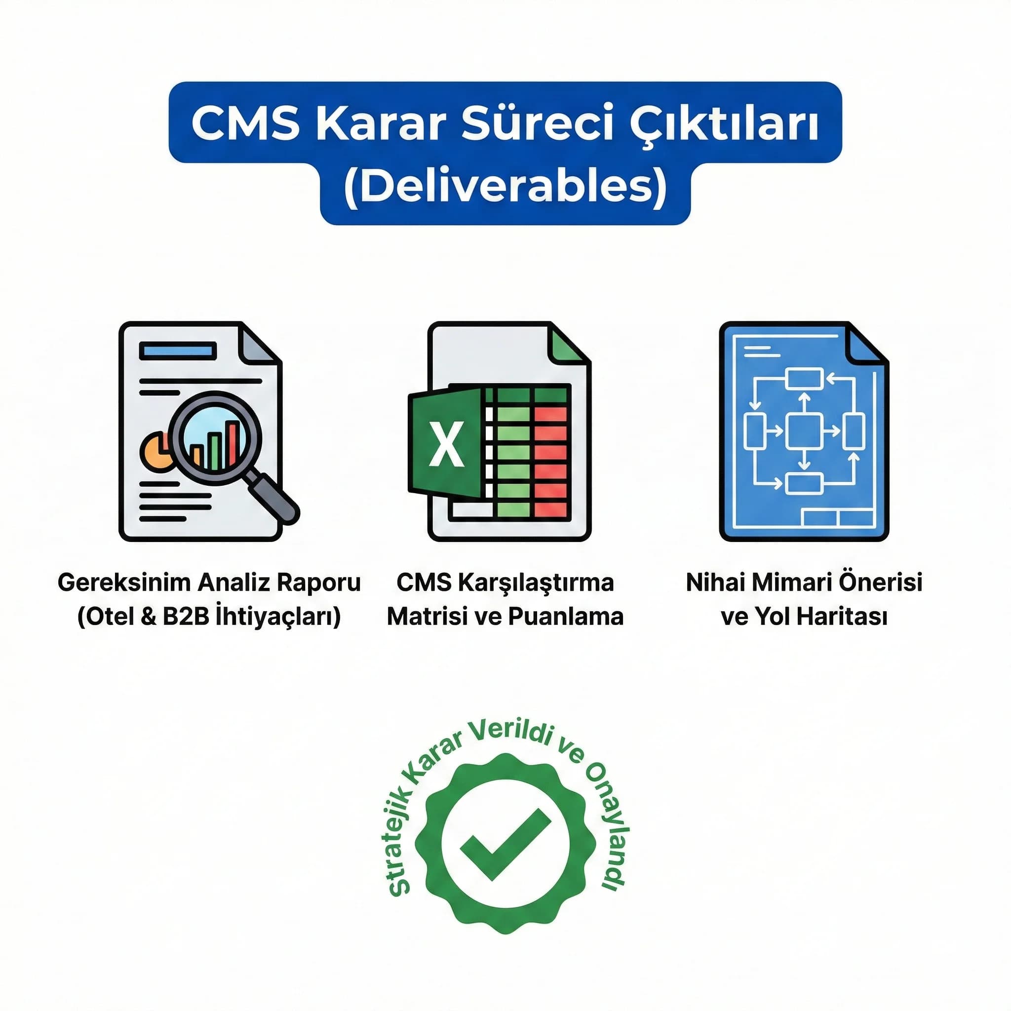 Karar matrisi ve gereksinim dokümanı proof kartı, ajans ve otel grupları