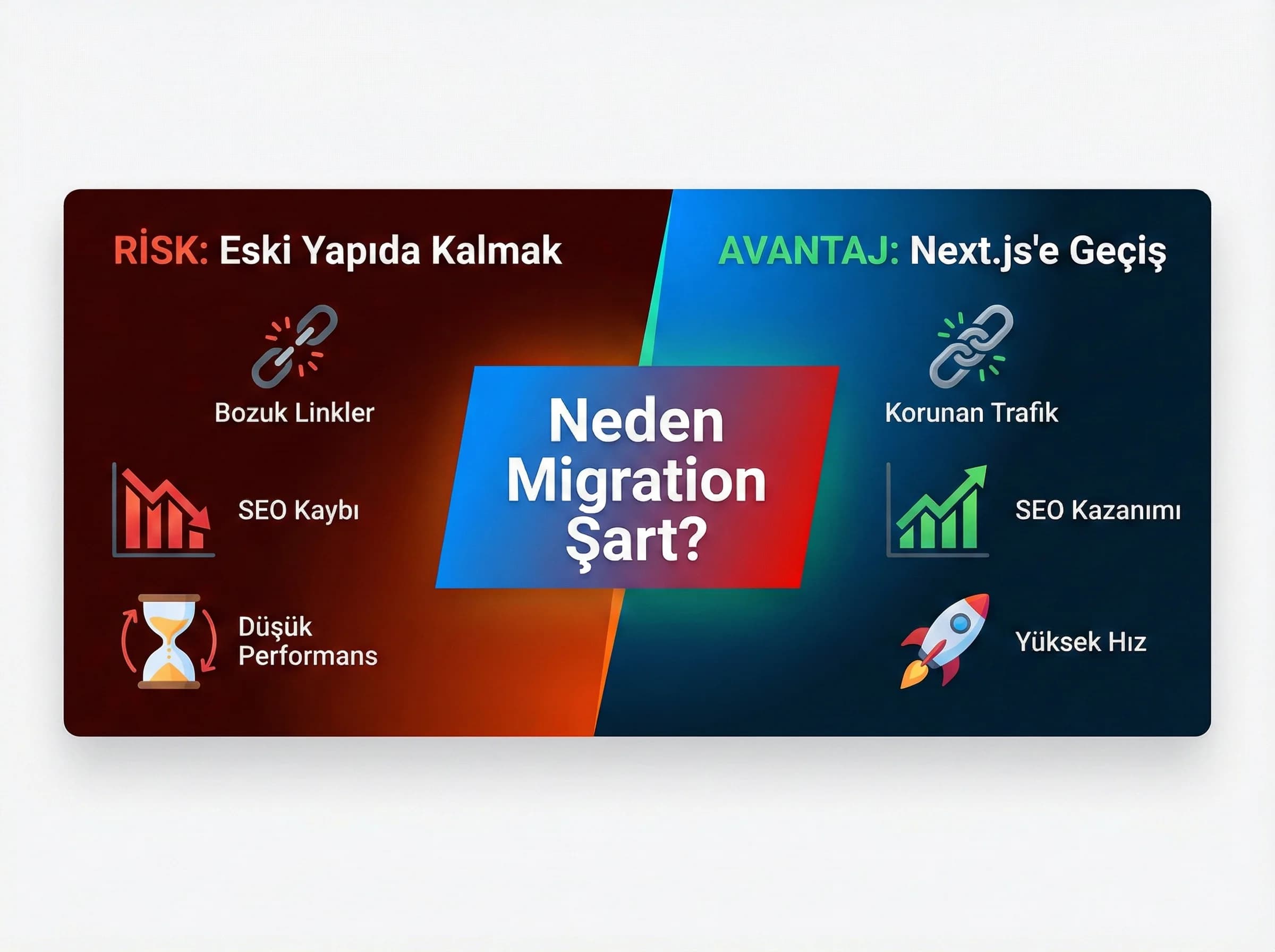 Migration neden şart bölüm ayırıcı, otel ve B2B SEO kaybını azaltma