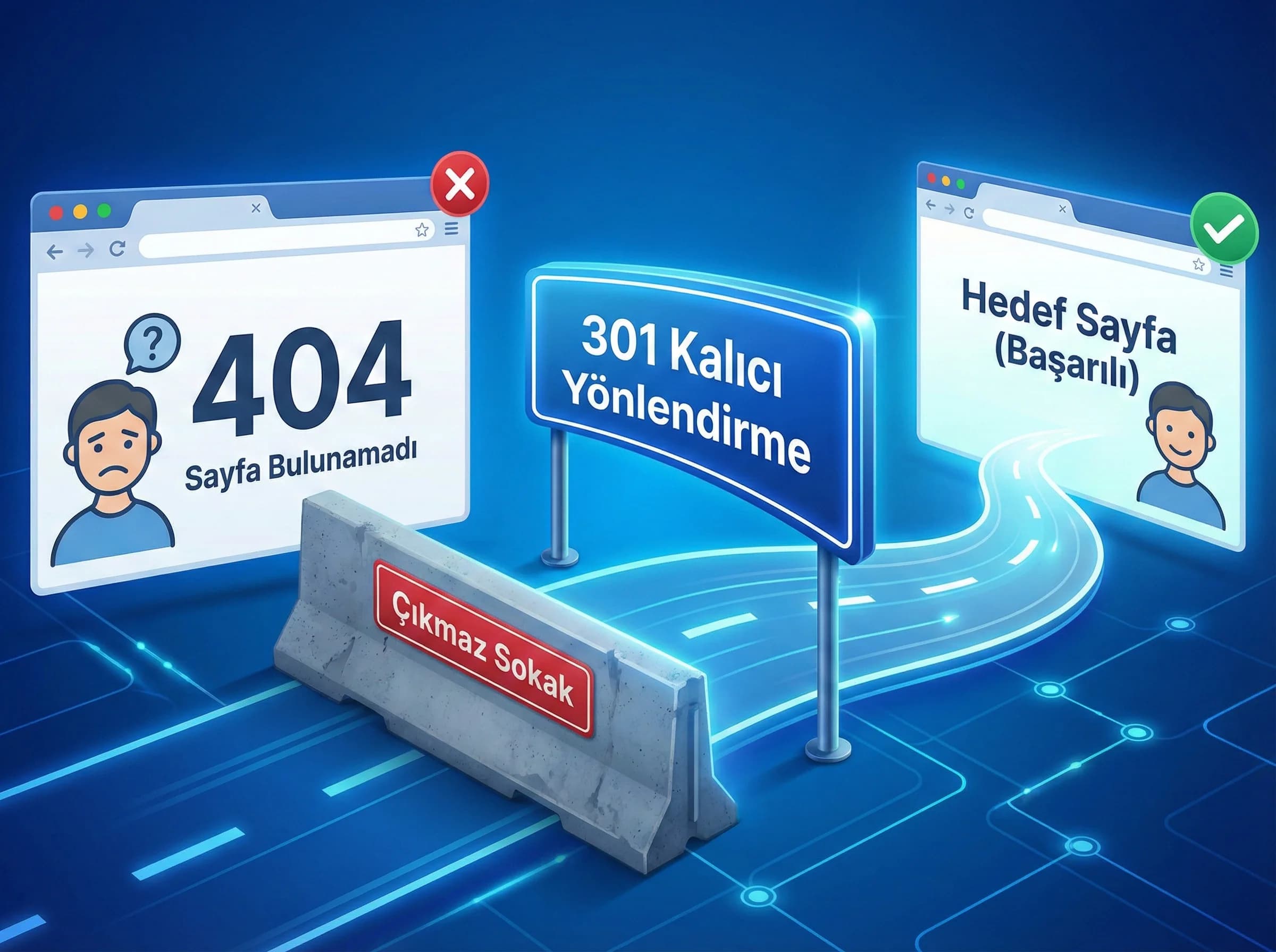 301 ve redirect planı bölüm ayırıcı, bozuk link ve trafik kaybını azaltma