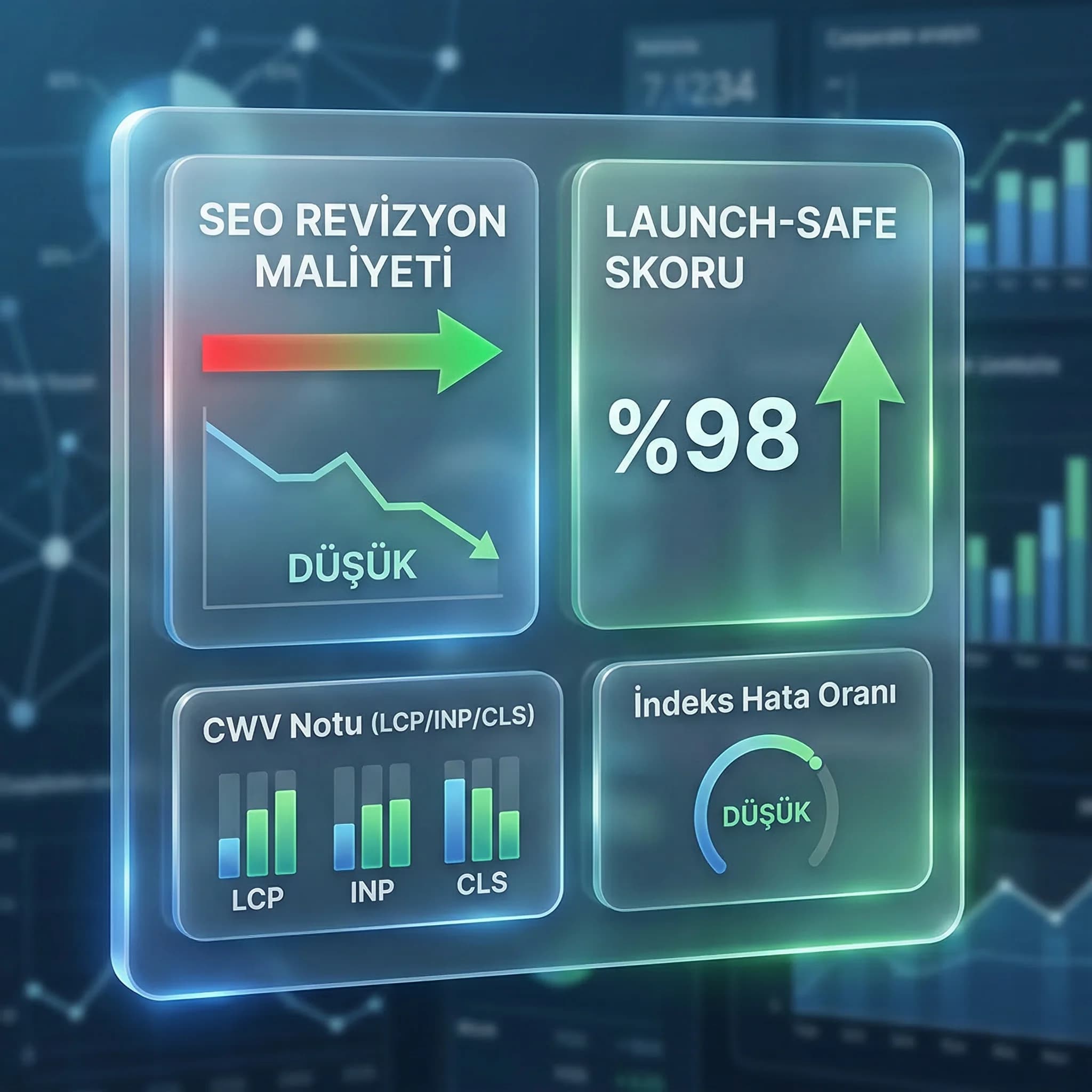 Release sonrası SEO revizyon maliyeti ve risk KPI kartı, launch-safe web projeleri
