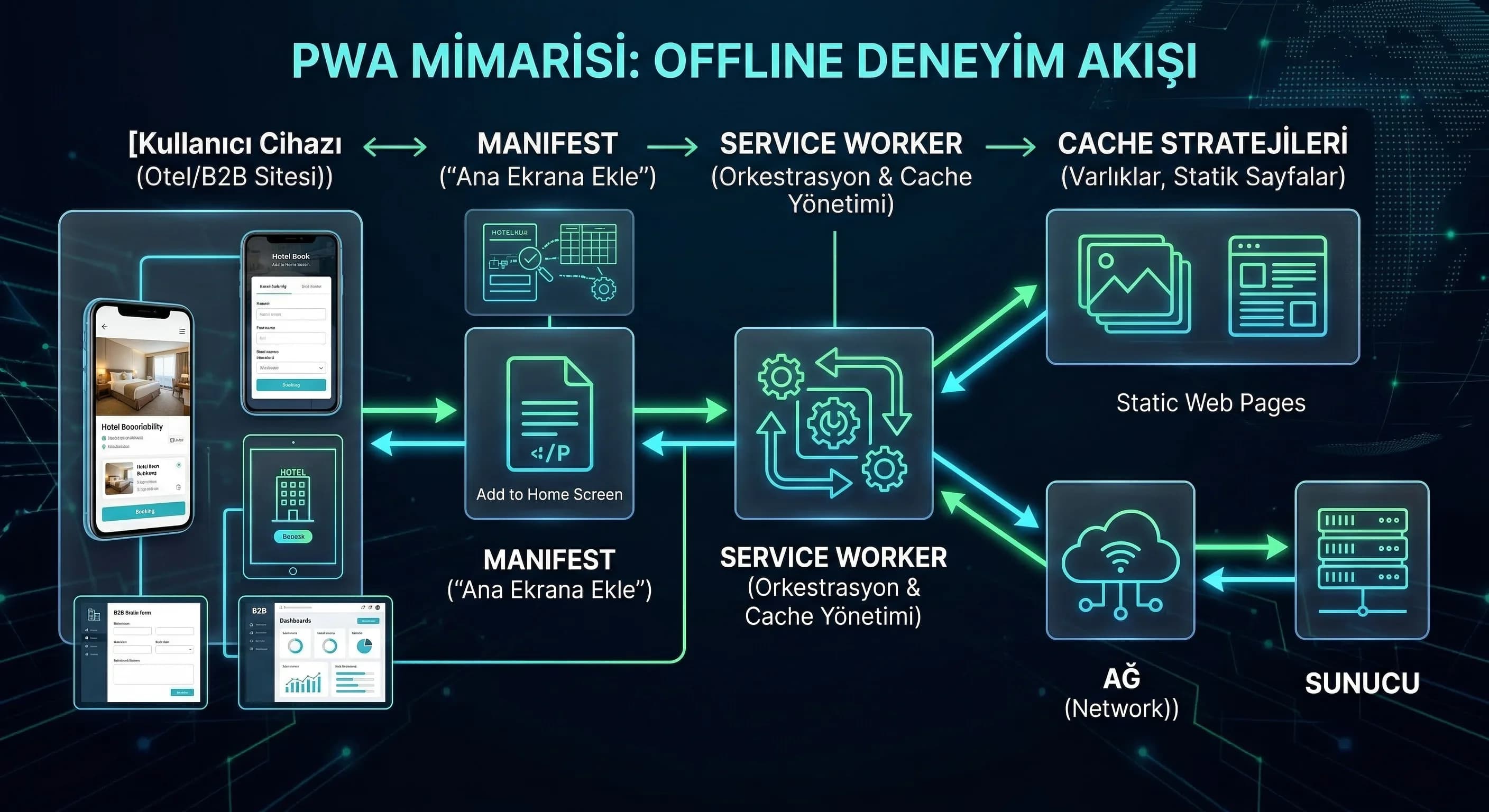 Offline ve zayıf bağlantı bölüm ayırıcı, otel kullanıcılarında kesintisiz deneyim