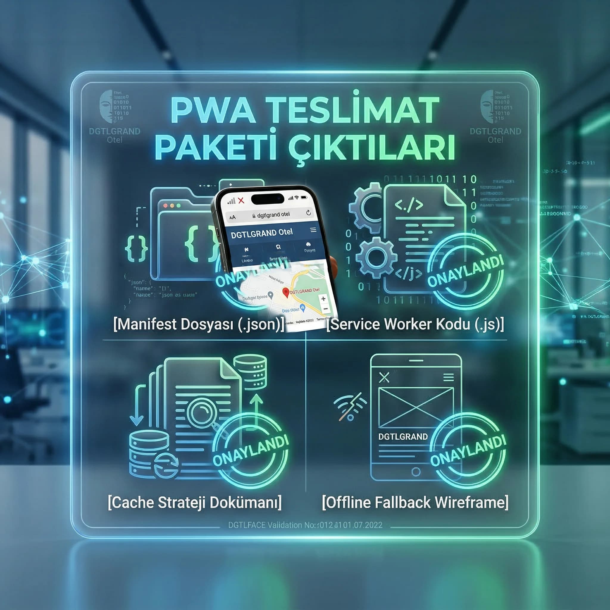 PWA deliverables kanıt kartı, offline sayfa ve cache planı çıktıları