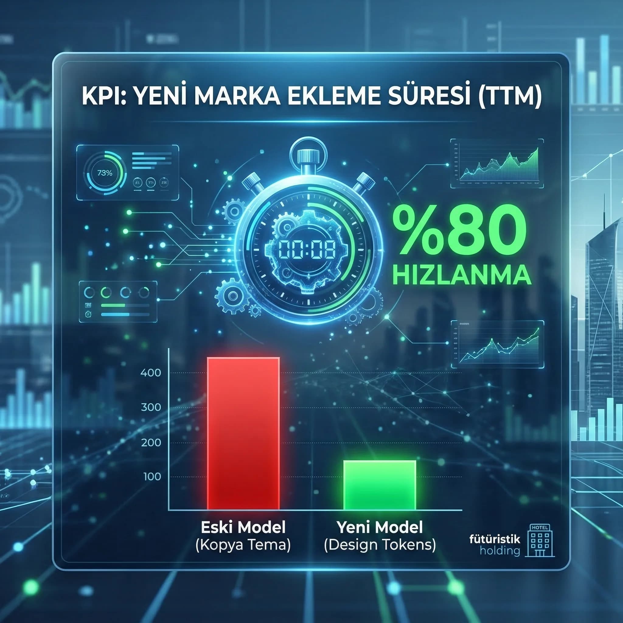 Yeni marka ekleme süresi KPI kartı, token tabanlı web sistemlerinde hız