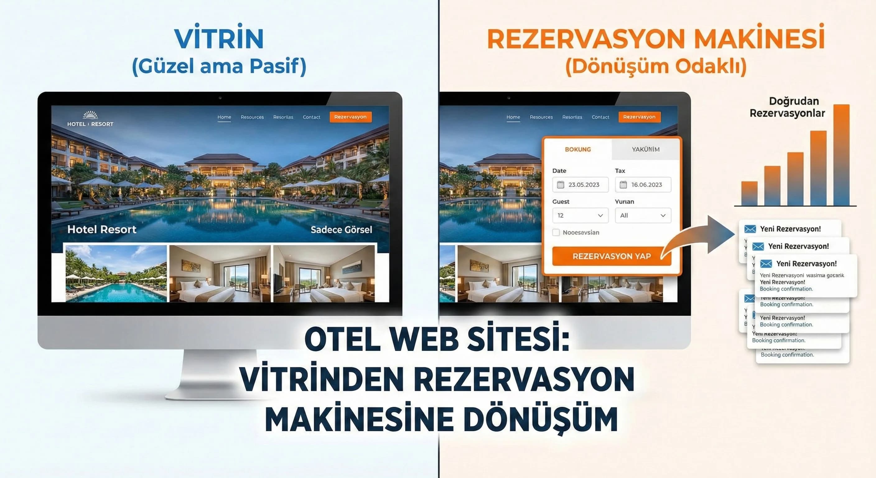 Otel ve Turizm Web Siteleri İçin Dönüşüm Odaklı UX ve Rezervasyon Funnel’i