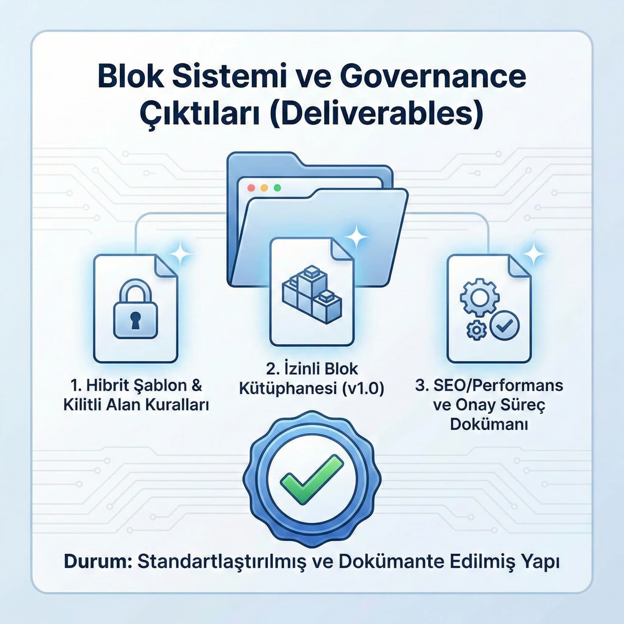 Blok seti ve governance çıktıları, ajans ve kurum bağlamı