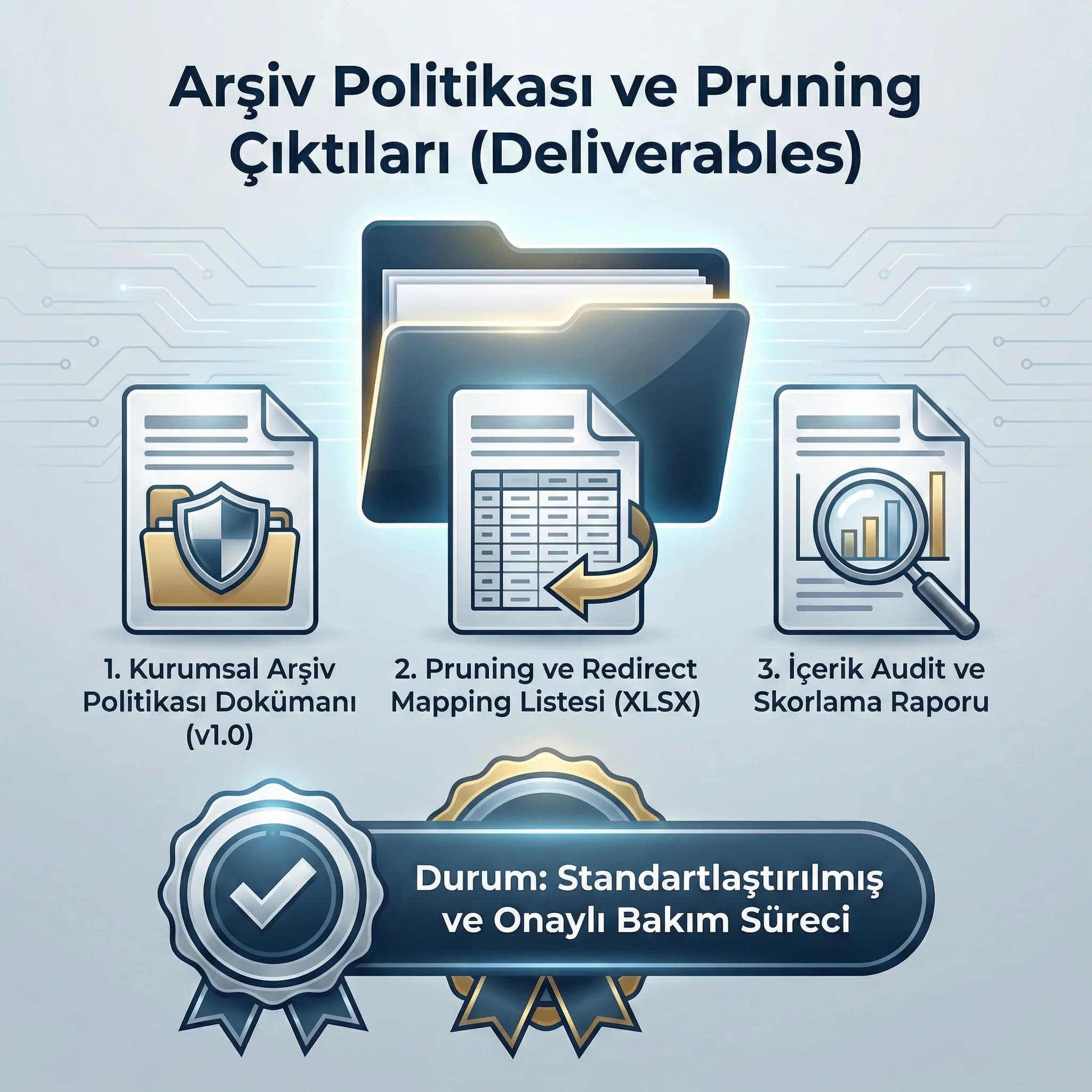 Arşiv politikası ve pruning çıktıları, güven unsuru bağlamı