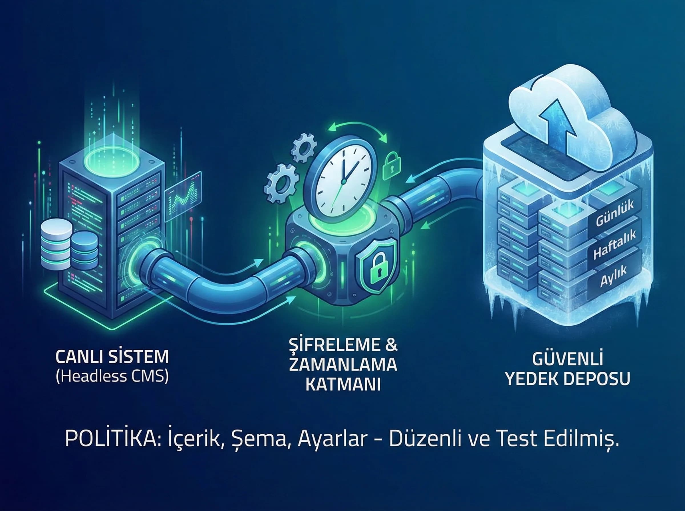 Backup politikaları bölümü görseli, teknik operasyon bağlamı