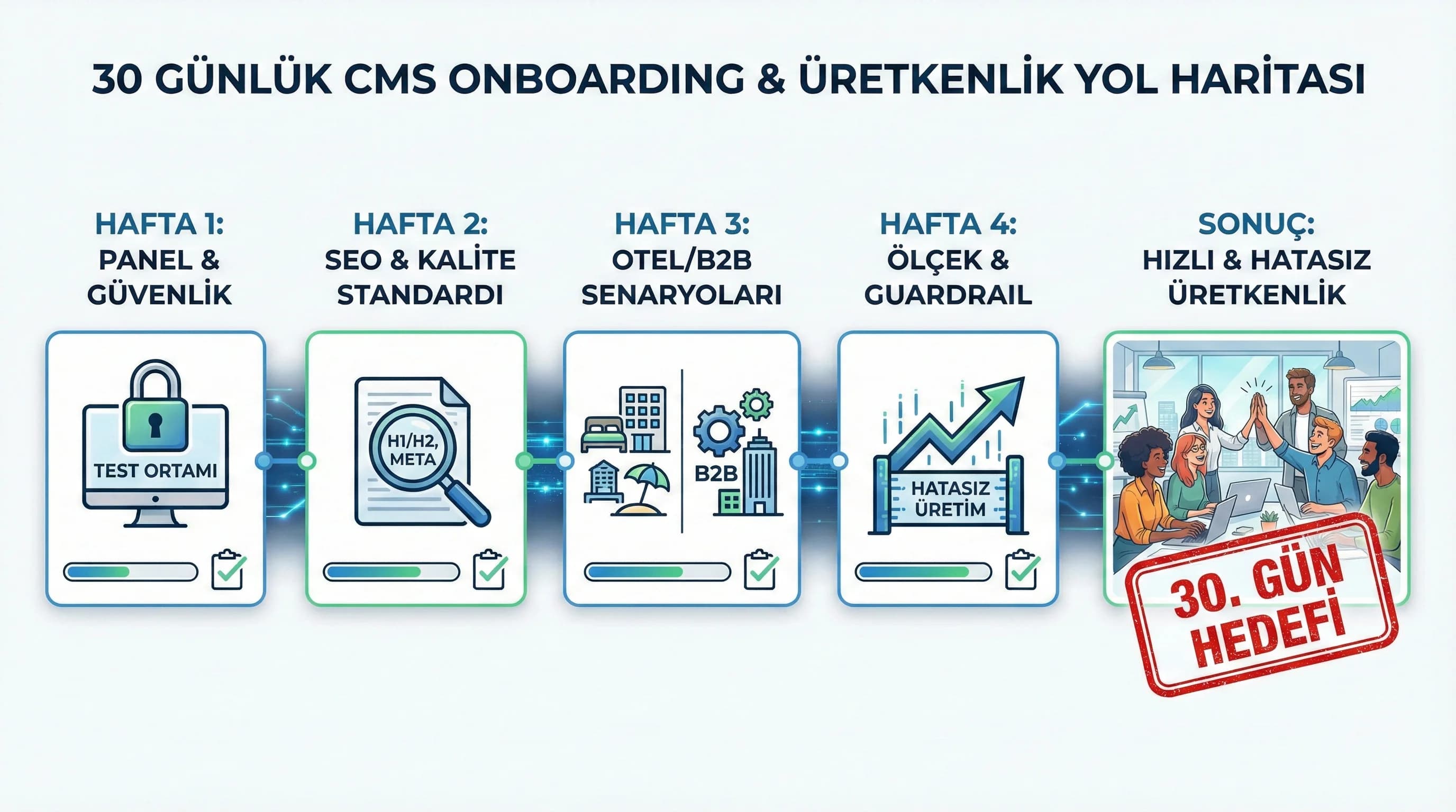 İlk 30 gün eğitim akışı özeti, panel benimsenmesi bağlamı