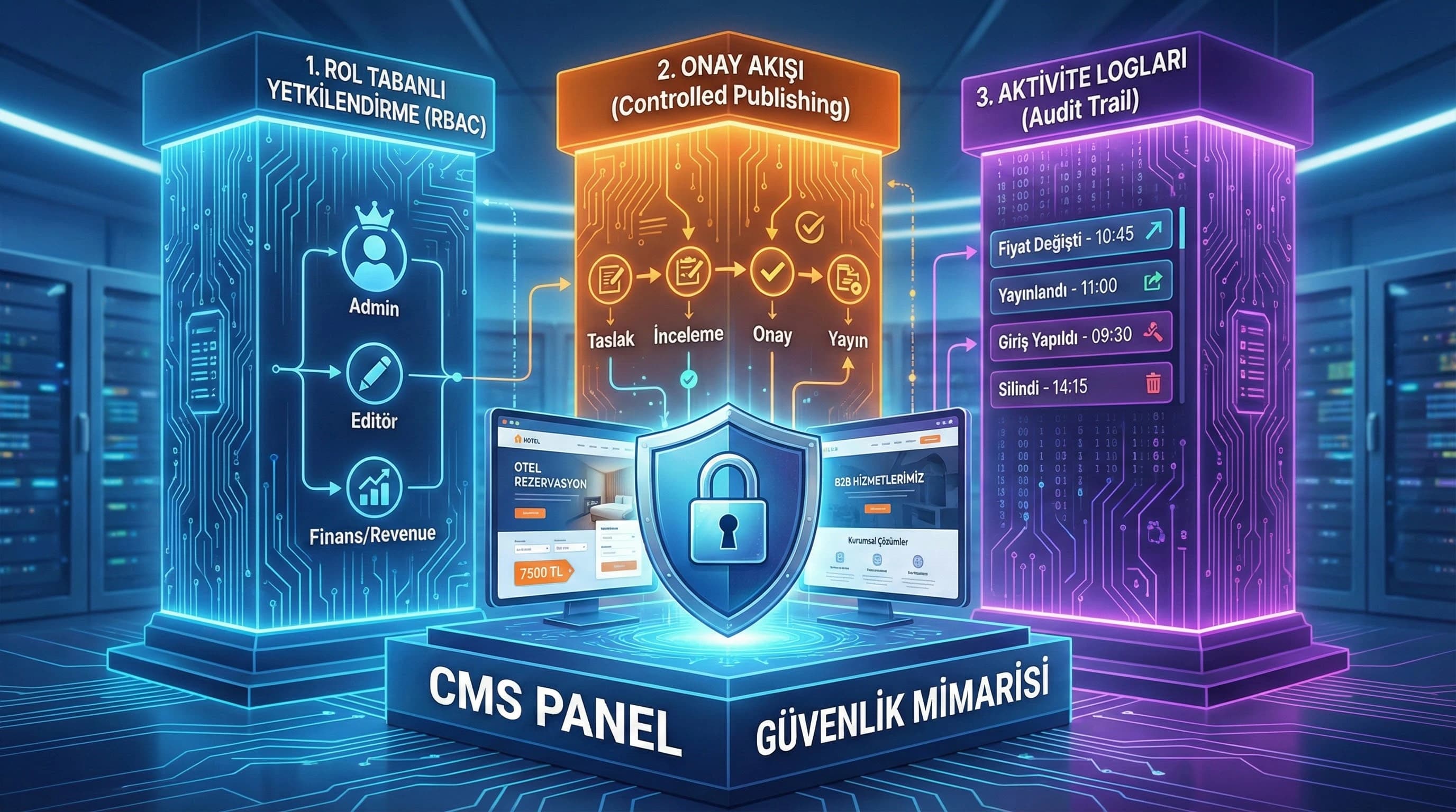 Rol Tabanlı Yetkilendirme ve Kullanıcı Yönetimi: CMS Panelinde Güvenlik Mimarisi