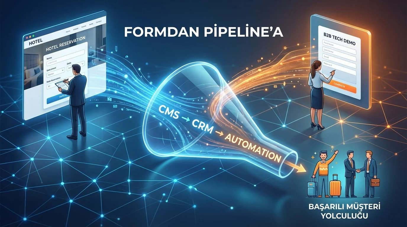 CMS, CRM ve Marketing Automation Entegrasyonu: Formdan Müşteri Yolculuğuna