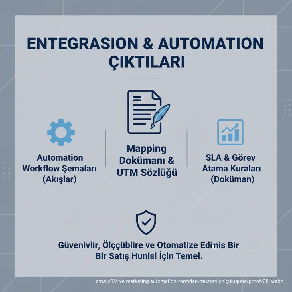 Mapping dokümanı ve automation çıktıları, güven unsuru bağlamı