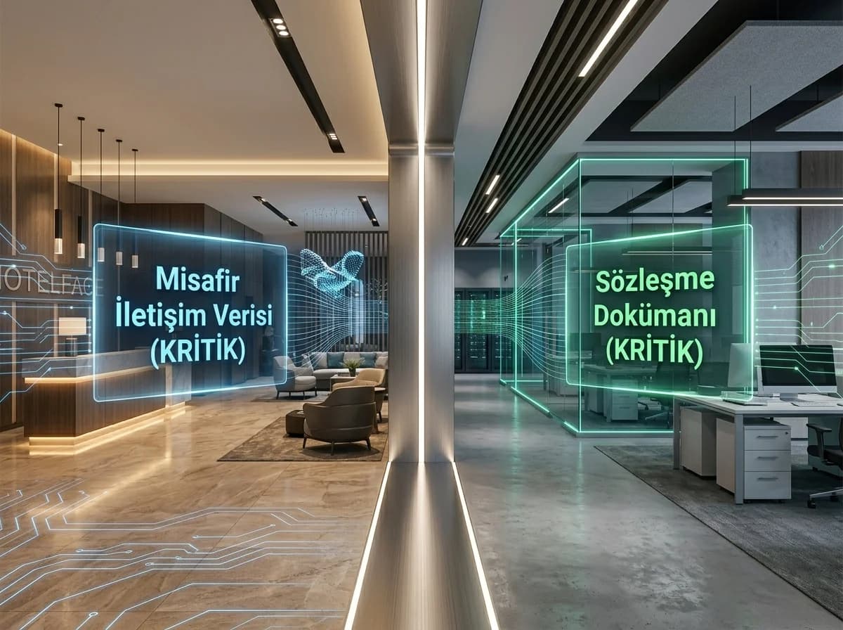 DB log dosya rapor etiketleme yerleşim diyagramı, KVKK veri görünürlüğü