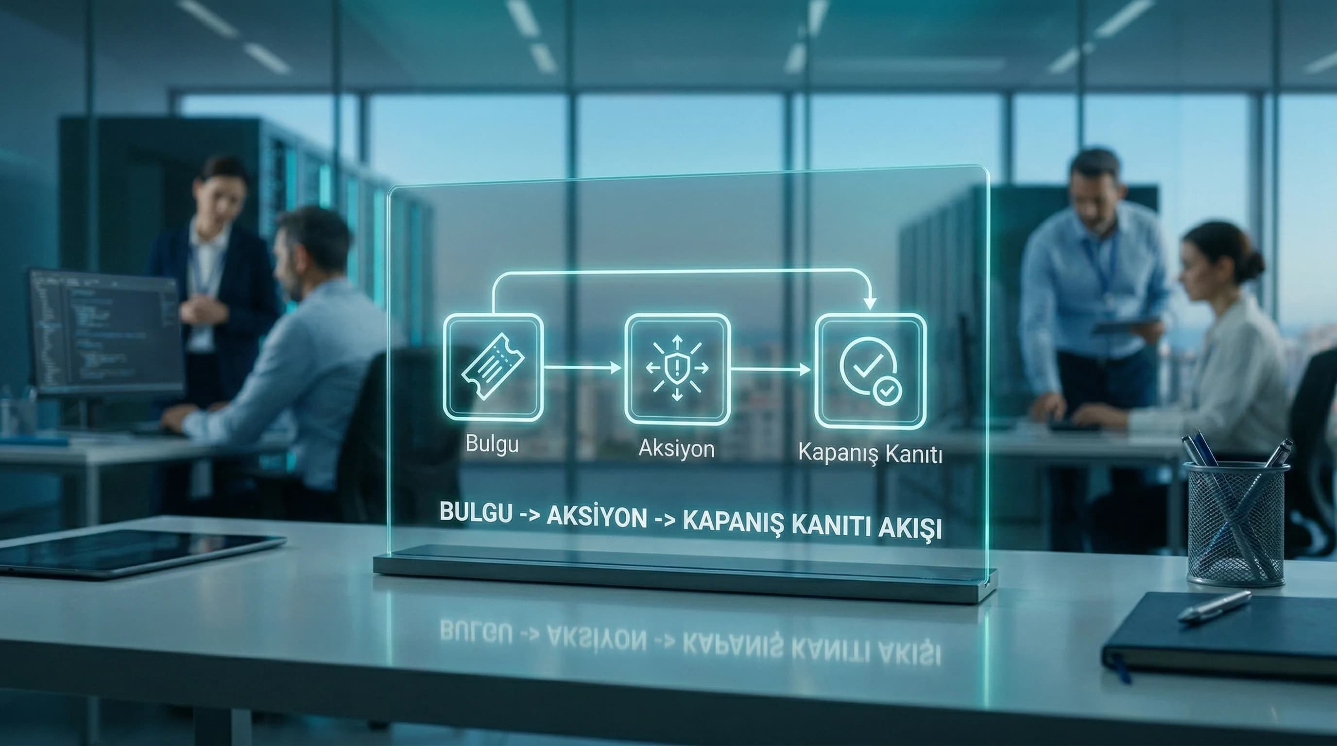 Bulgu aksiyon kapanış akışı, KVKK teknik internal audit bağlamı