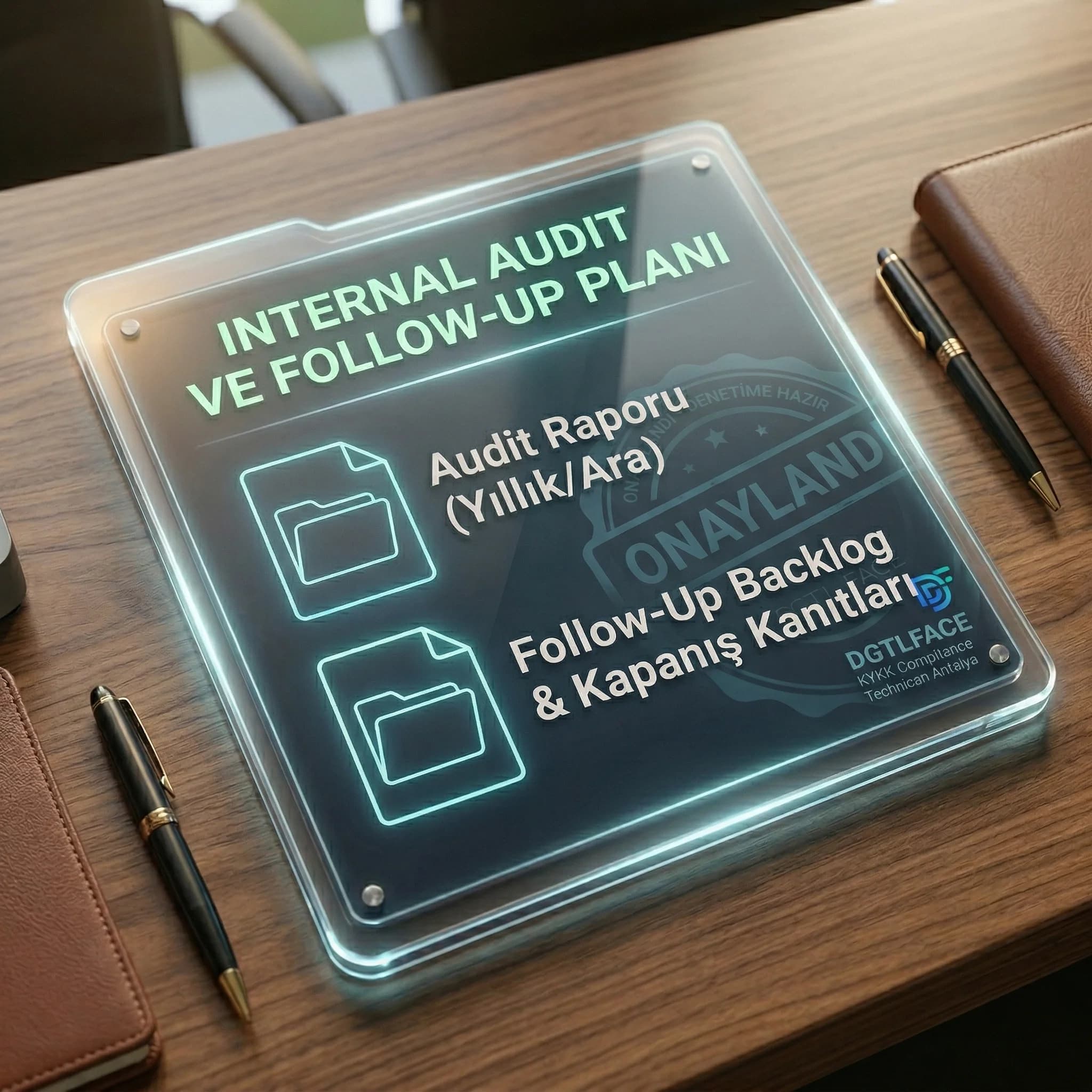Audit raporu ve follow-up plan deliverables kartı, otel ve B2B