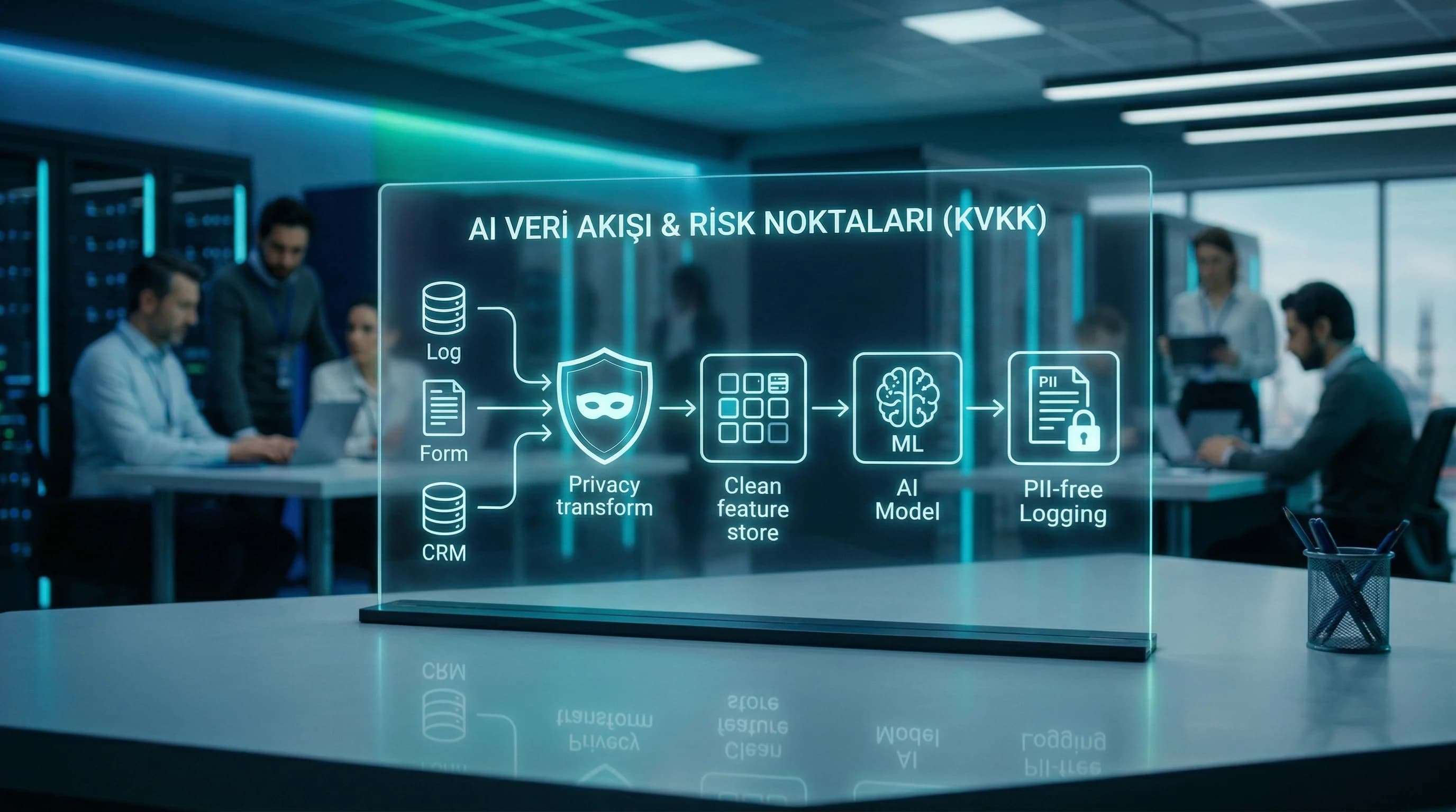 Log form CRM kaynaklarının AI pipeline’a akışı, otel ve B2B