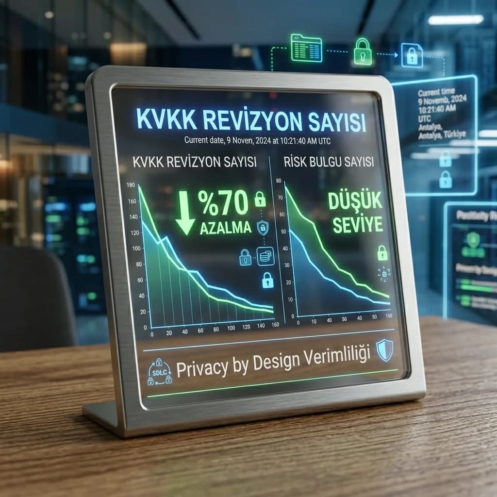KVKK kaynaklı revizyon ve risk bulgusu KPI kartı, ürün geliştirme