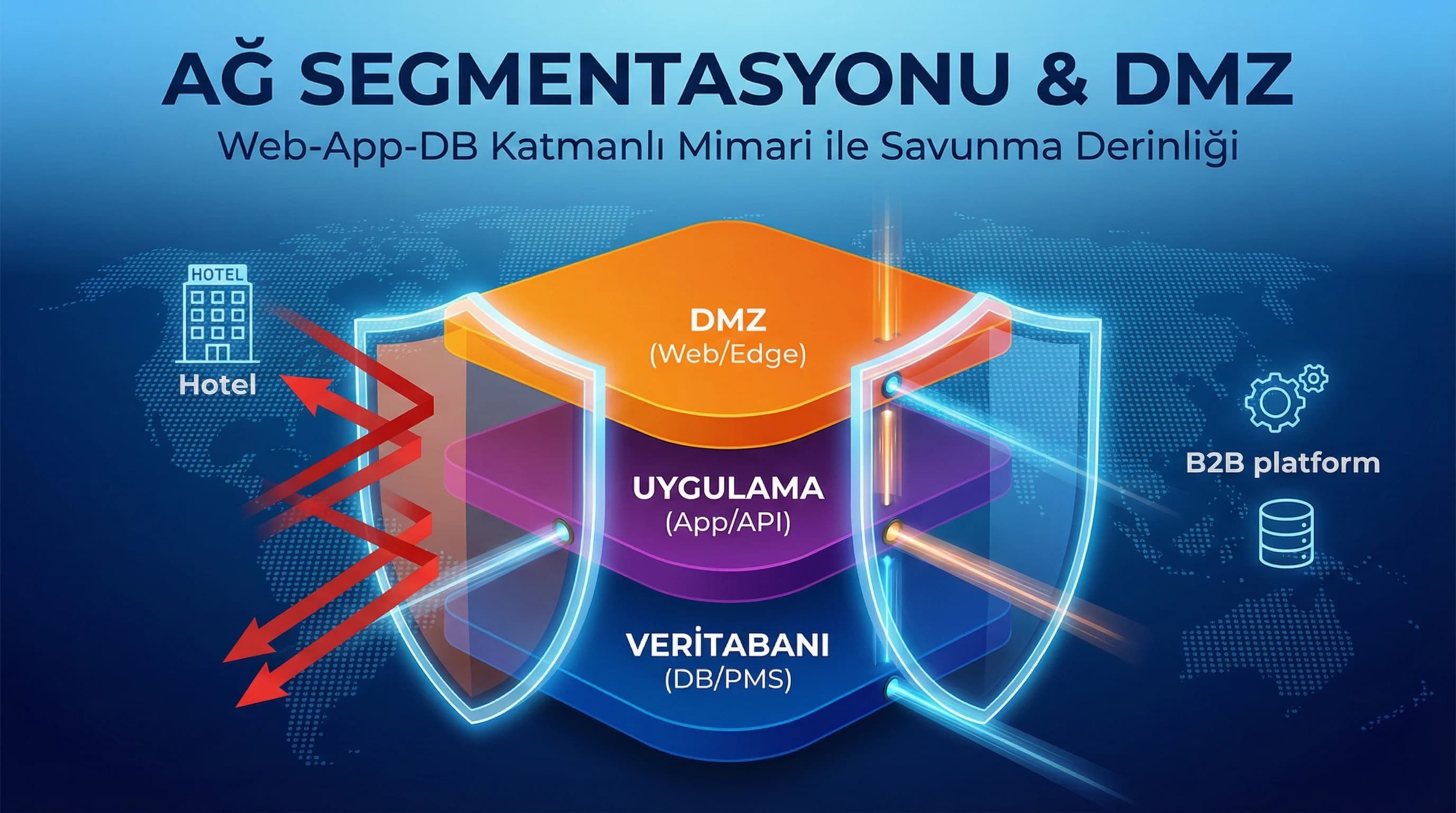 Ağ Segmentasyonu ve DMZ: Web, Uygulama ve Veritabanı Katmanlarını Ayırmak