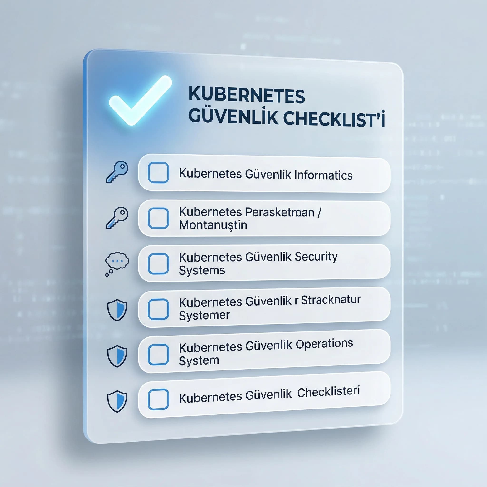 Kubernetes güvenlik checklist’i, RBAC namespace ve network policy ile uygulanabilir kontrol seti