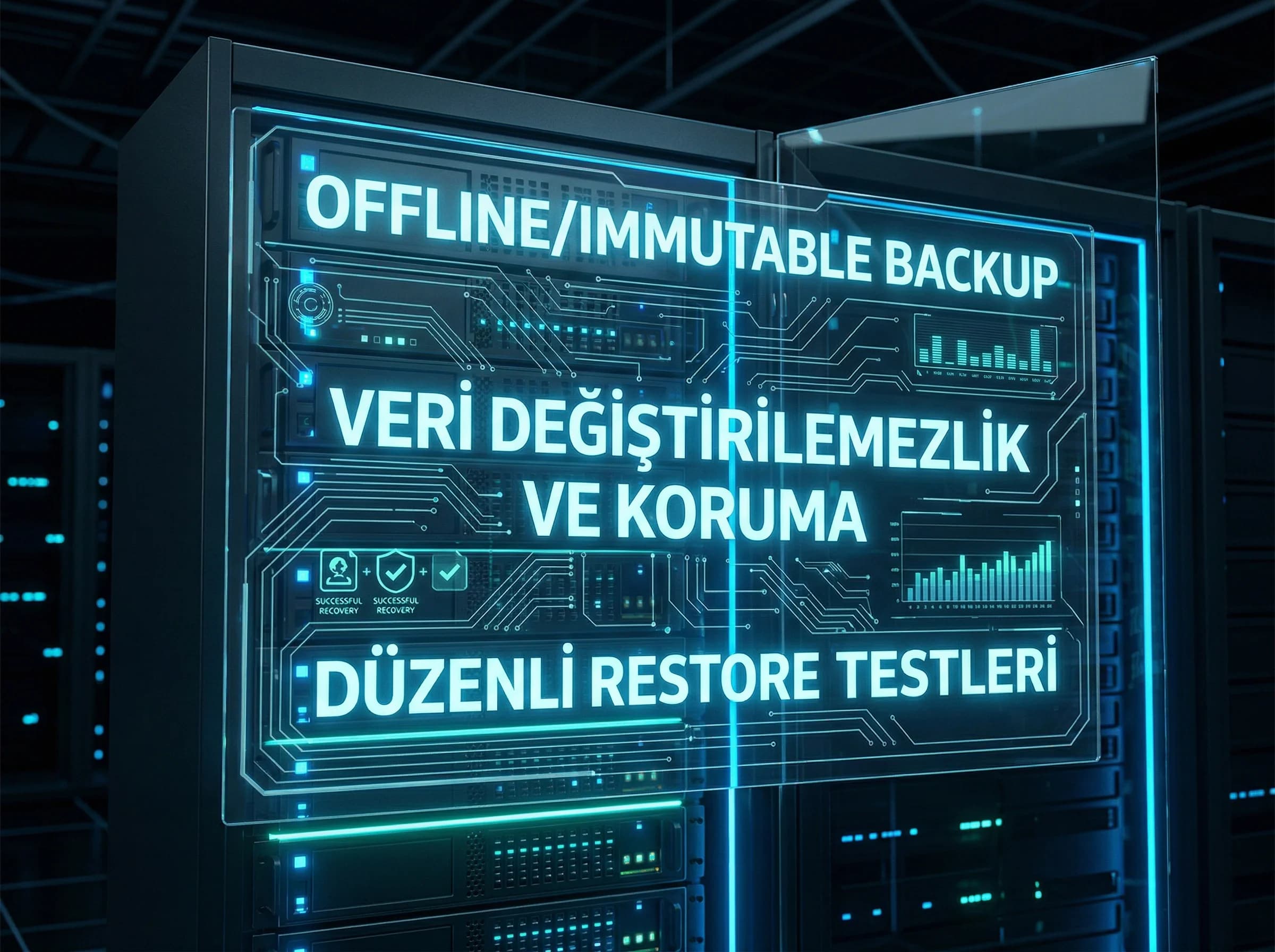 Offline immutable yedek ve restore testleri, ransomware savunması için bölüm ayırıcı