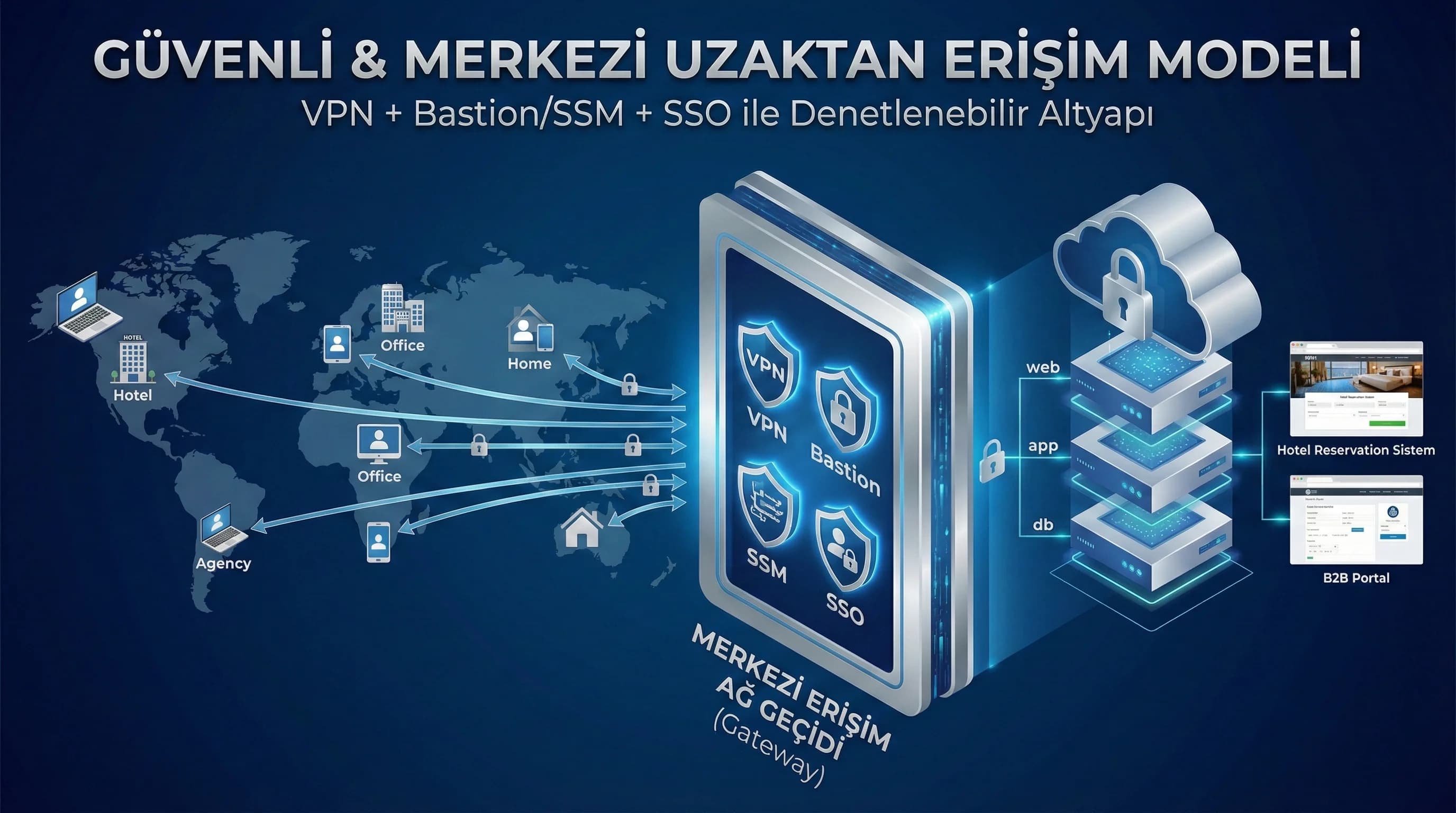 Kimlik ve Erişim Yönetimi: VPN, Bastion, SSM ve SSO ile Güvenli Erişim Modeli