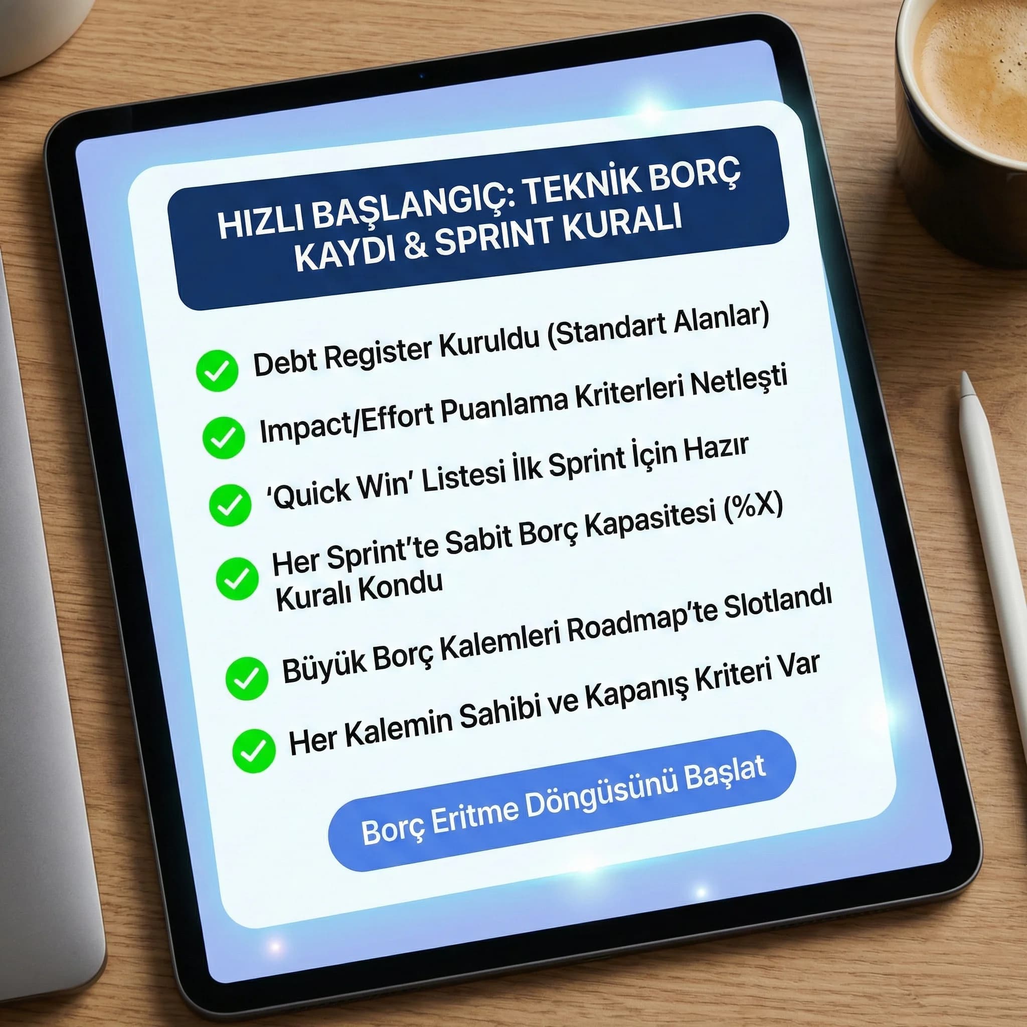 Bakım raporlama checklist kartı, amaç hızlı uygulama, iş ve teknik bağlamı