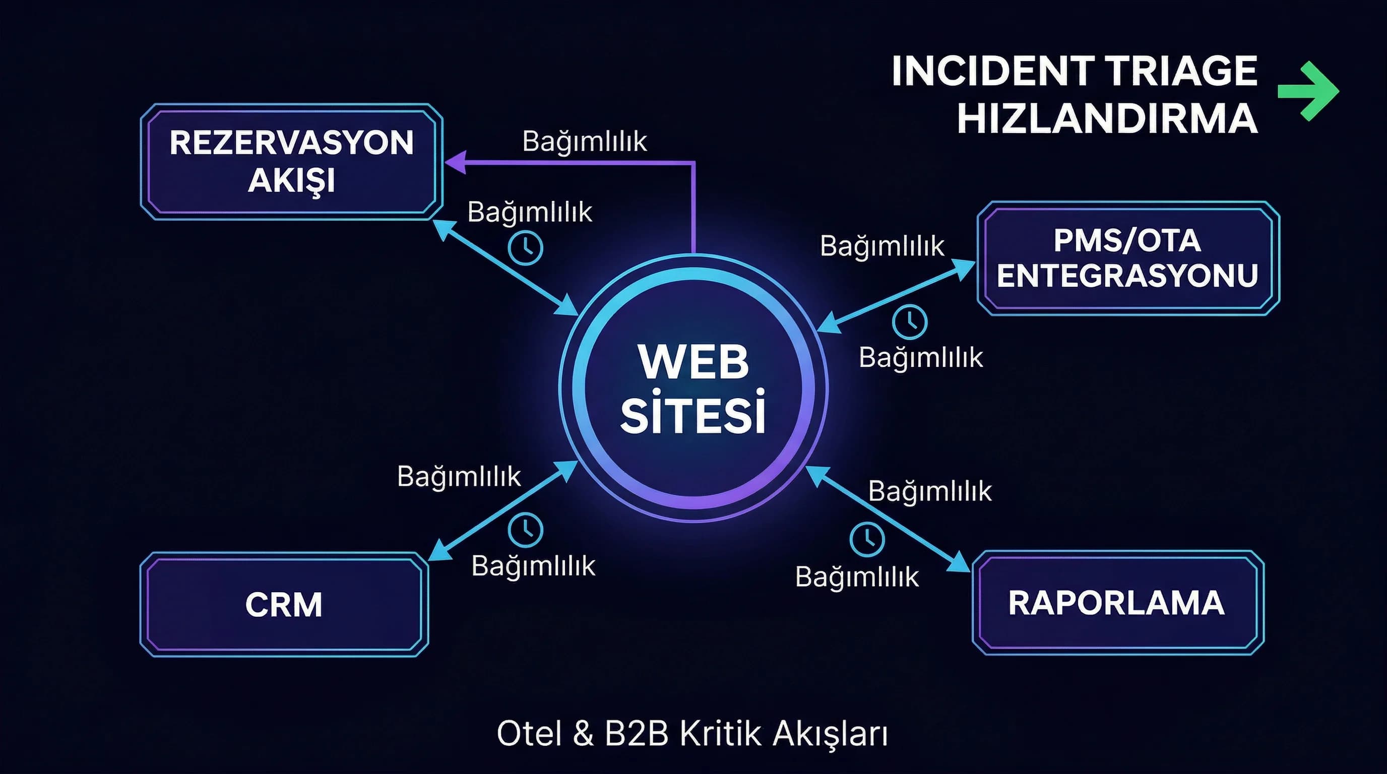 Servis bağımlılık ağı, amaç incident triage, operasyon bağlamı