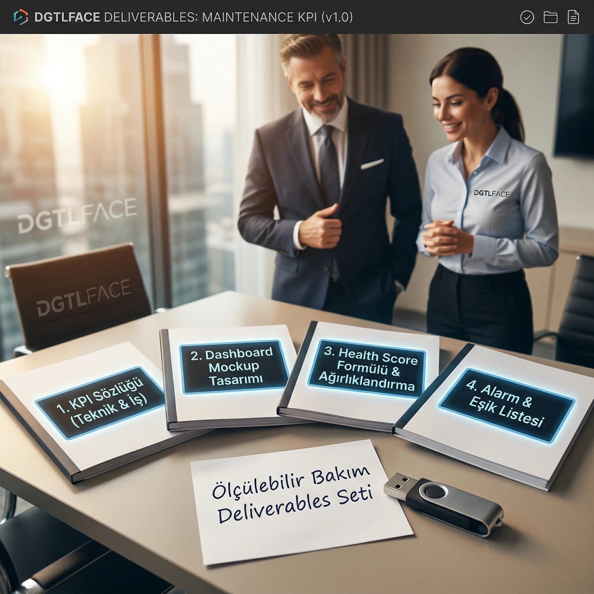 Dashboard deliverables seti, amaç ölçülebilir bakım, otel ve B2B bağlamı