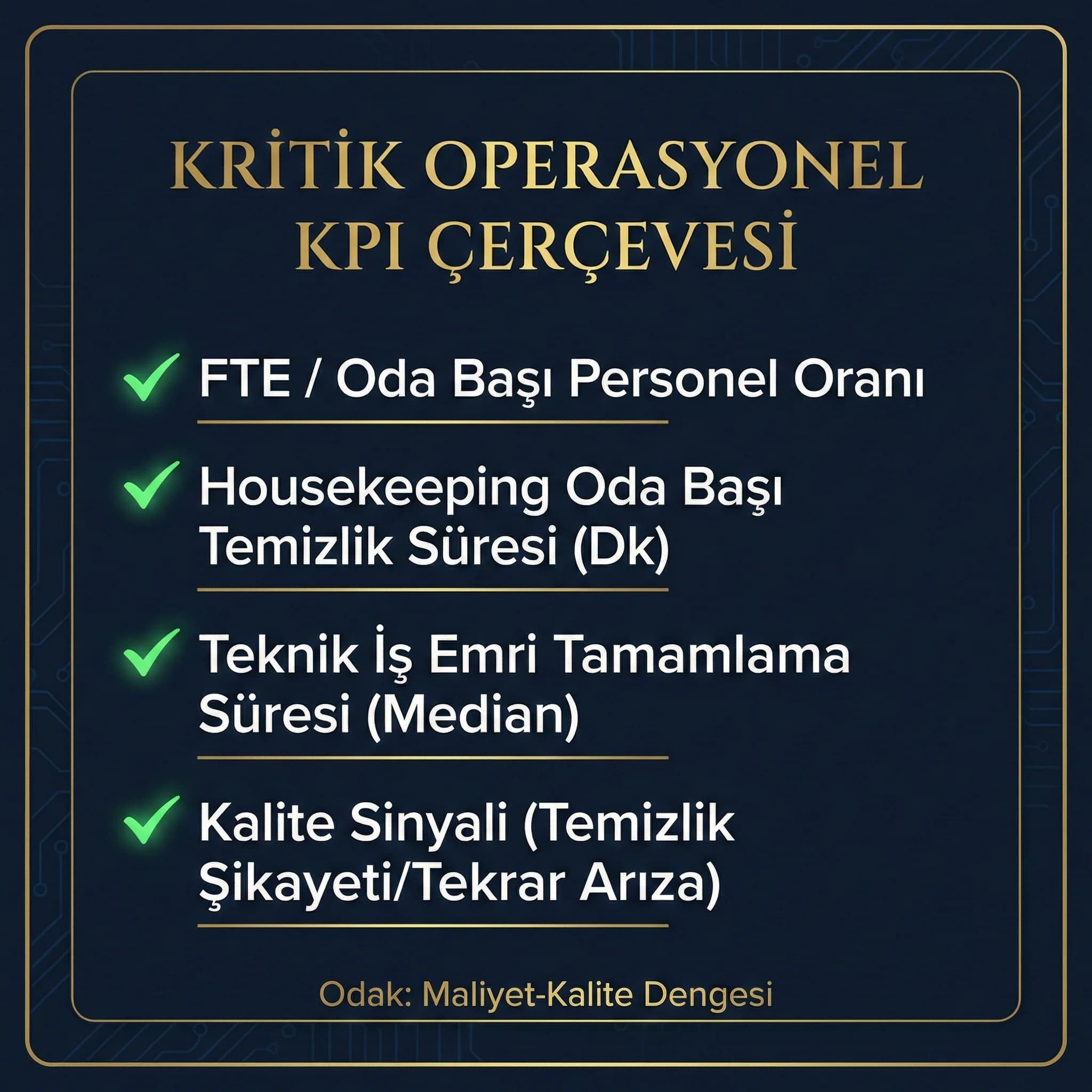 Verimlilik ve misafir memnuniyeti dengesini ayıran strateji görsel