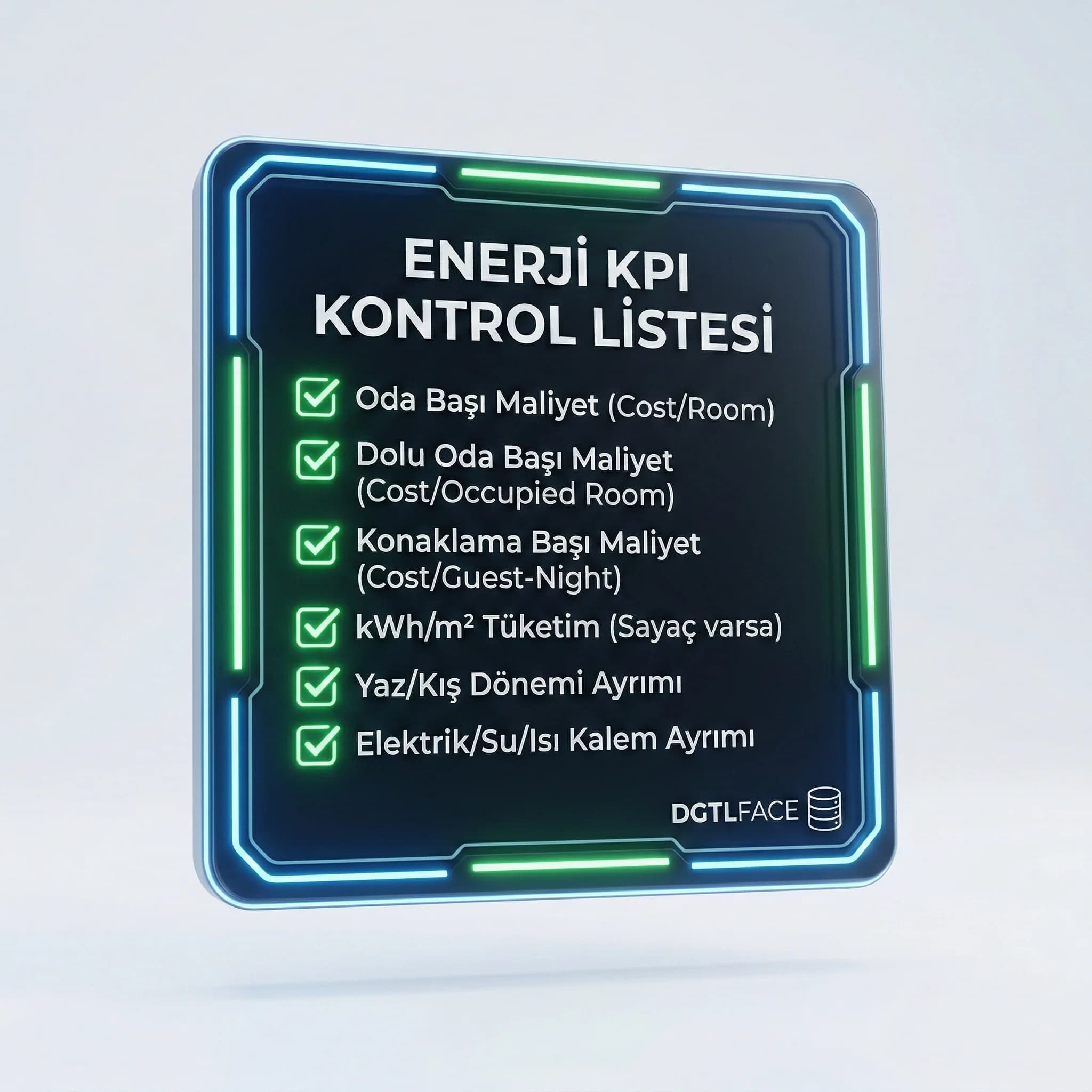 Personel maliyeti KPI seti ve veri toplama adımlarını özetleyen kontrol kartı