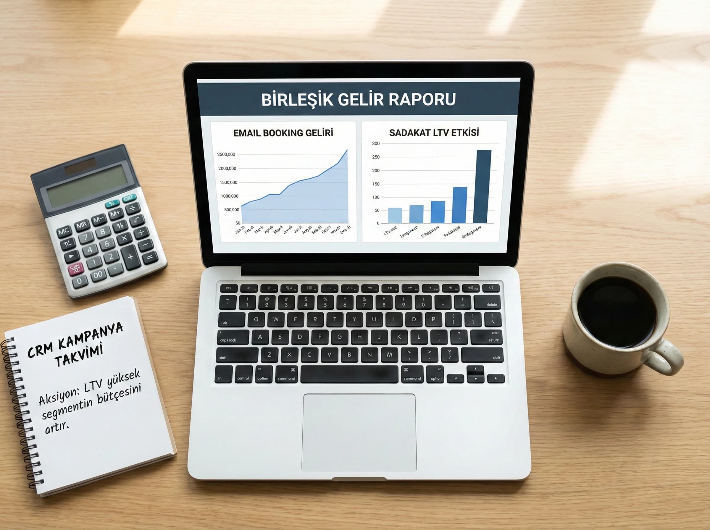 LTV ve gelir raporuna bağlama bölümüne geçişi ayıran görsel