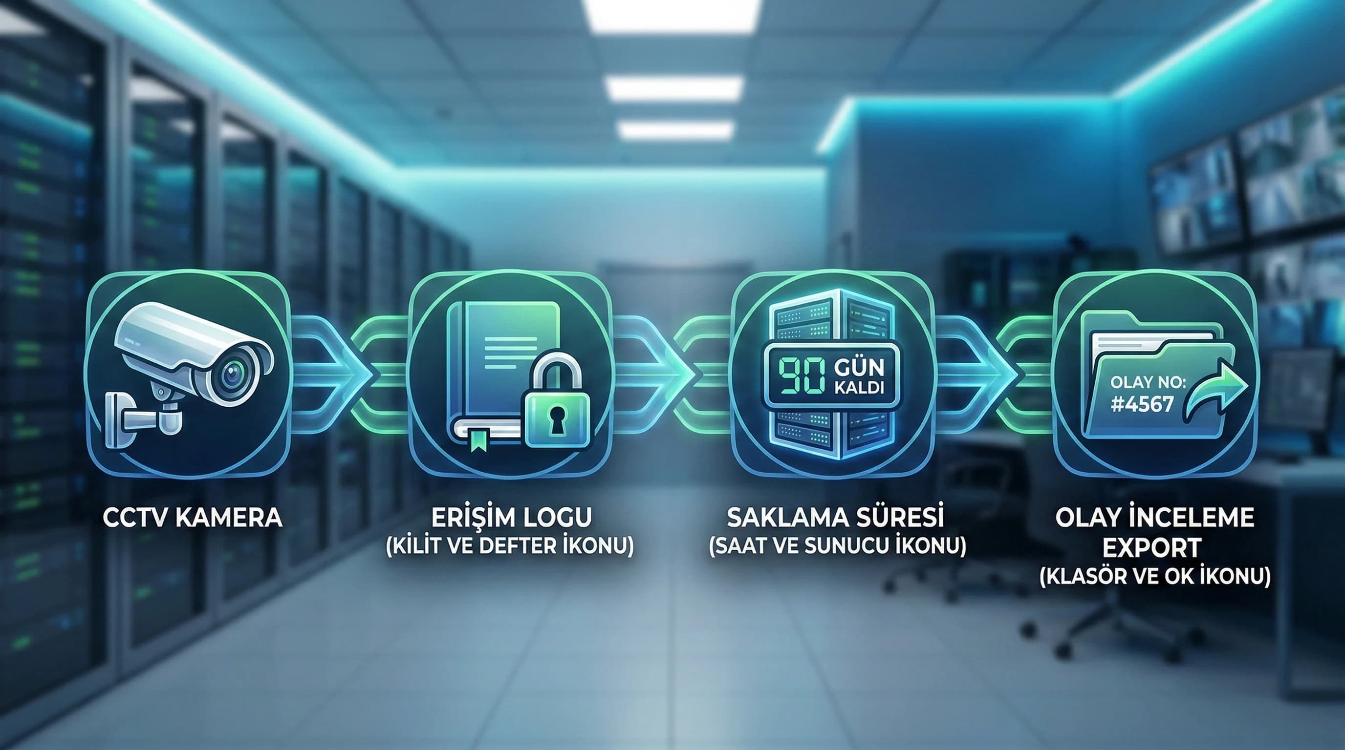 CCTV erişim logu ve retention döngüsü, denetimde kanıt üretir