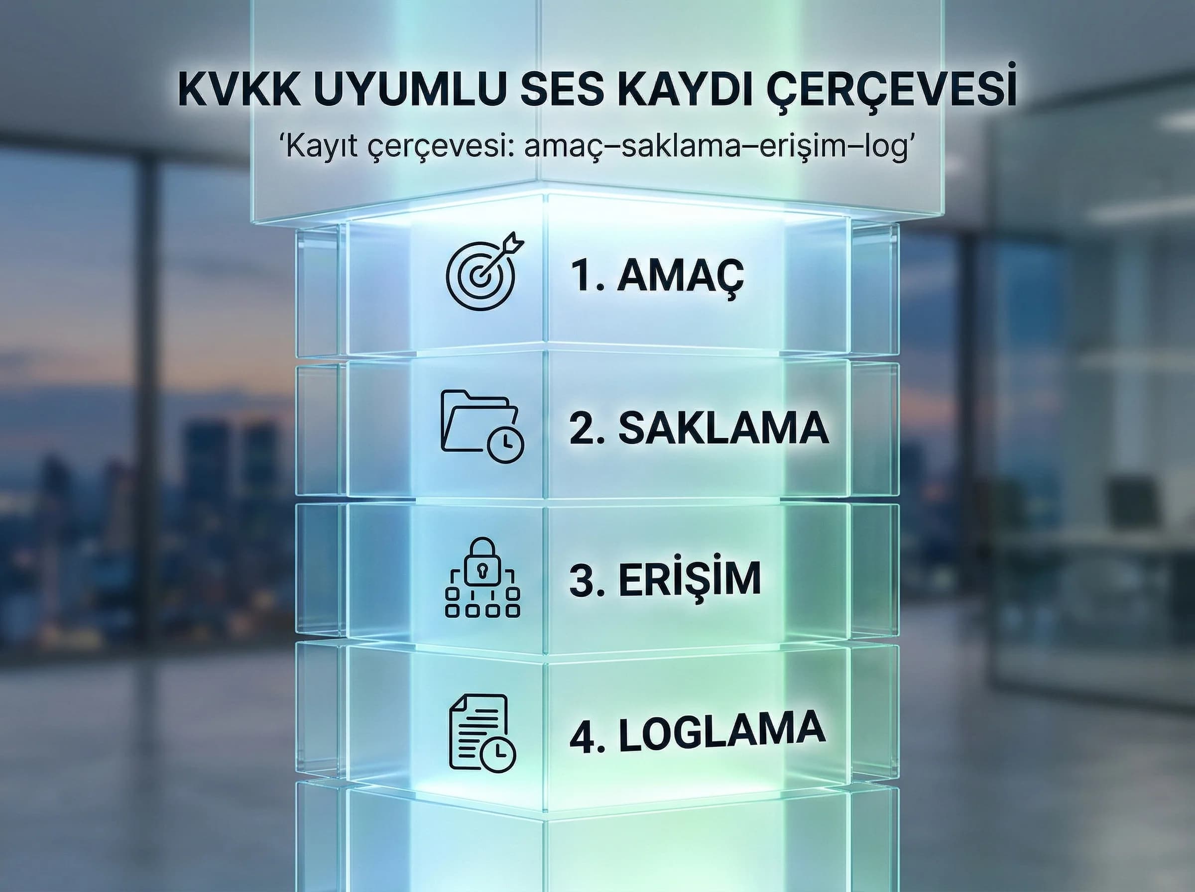 KVKK uyumlu kayıt çerçevesi: amaç, saklama, erişim ve loglama bileşenleri