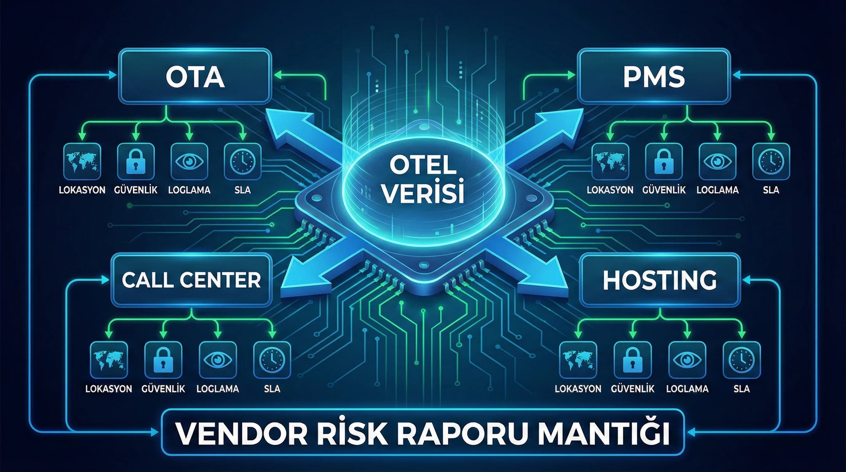 Veri işleyen haritası ve risk kriterleri, vendor risk raporunun mantığını gösterir