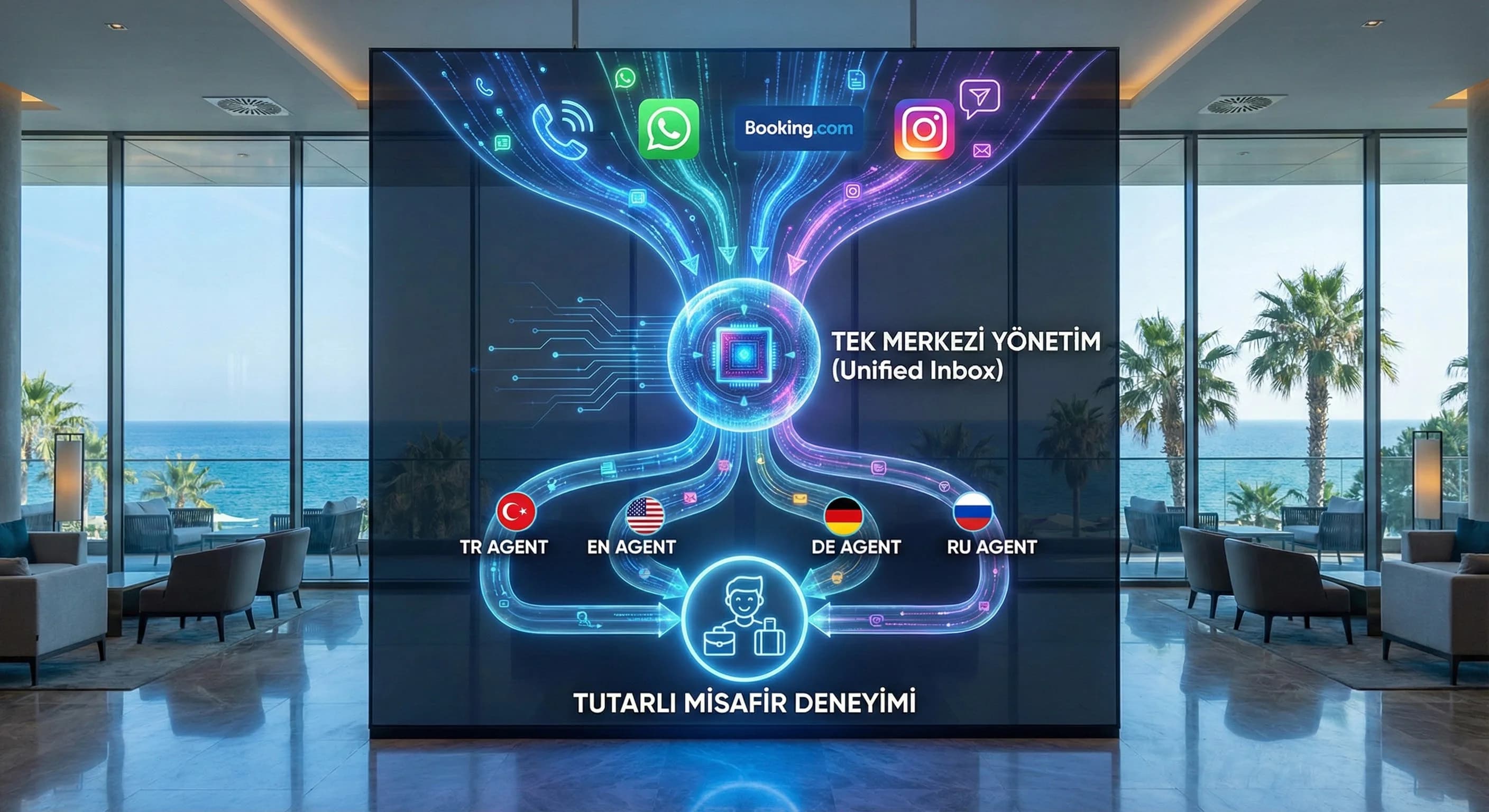 4 Dilli Çağrı Merkezi ile Multi-Channel Entegrasyon: Telefon, WhatsApp, OTA ve DM