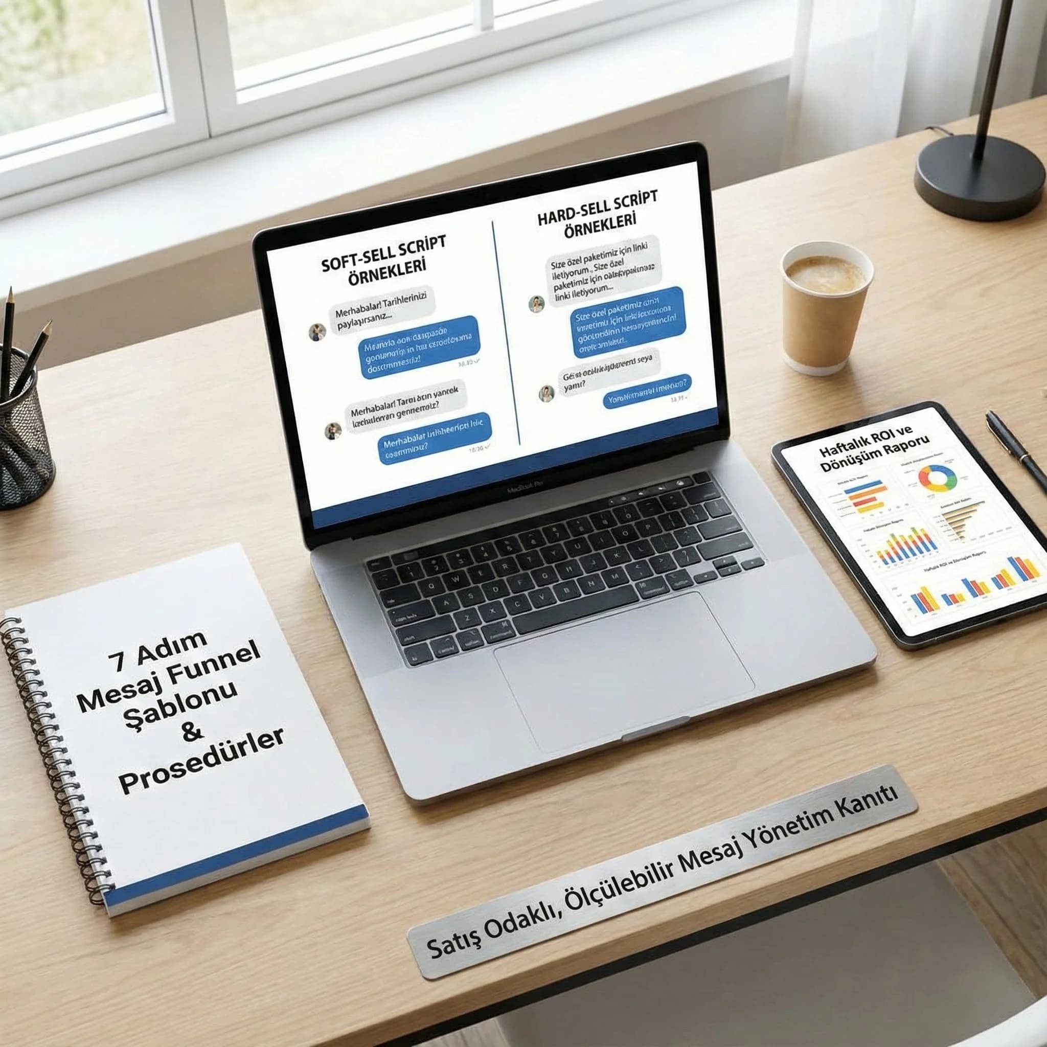 Soft-sell hard-sell script örneklerini ve çıktılarını gösteren otel kanıt kartı