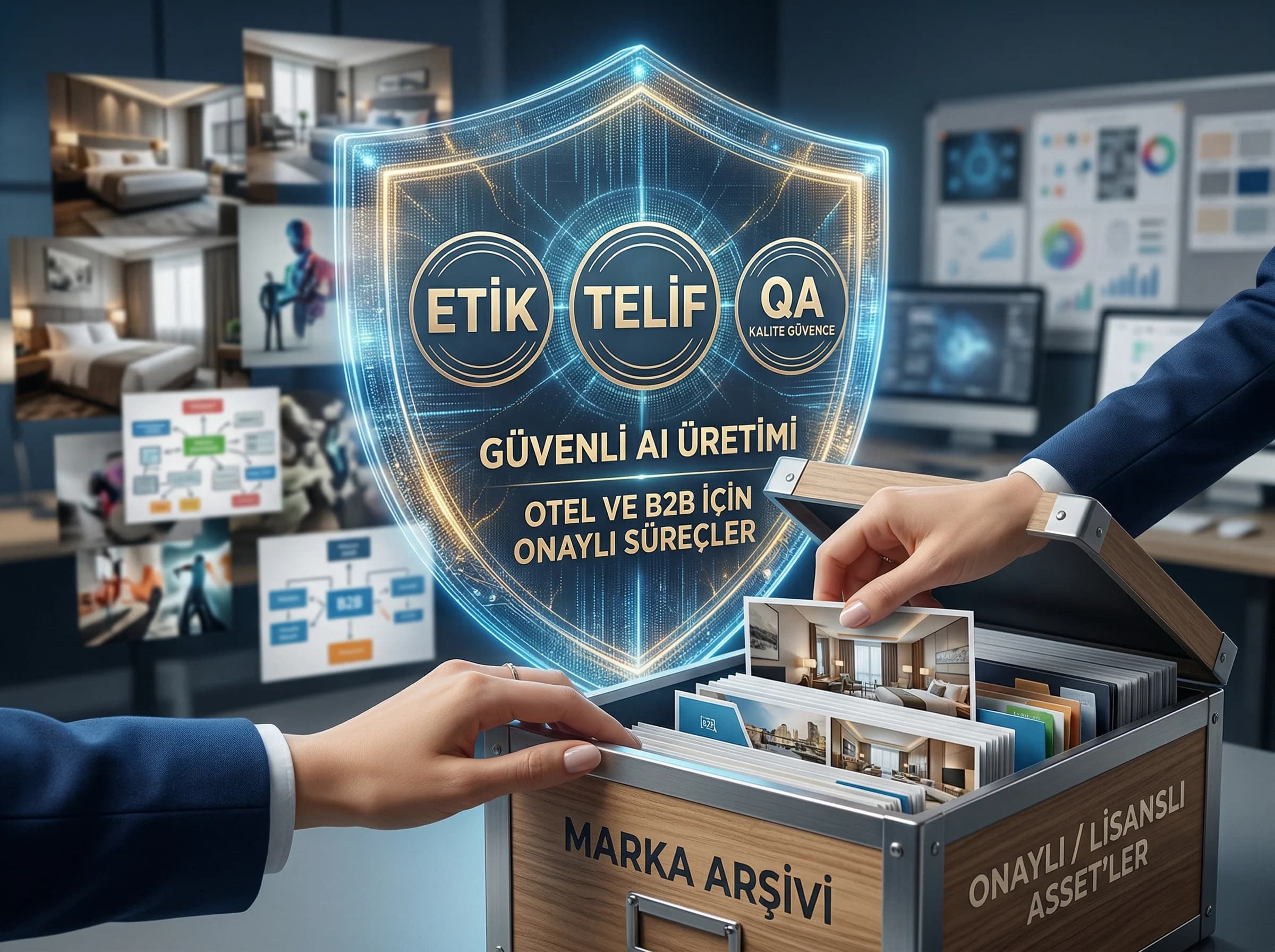 Etik ve telif ayırıcı, otel ve B2B’de güvenli AI üretimi