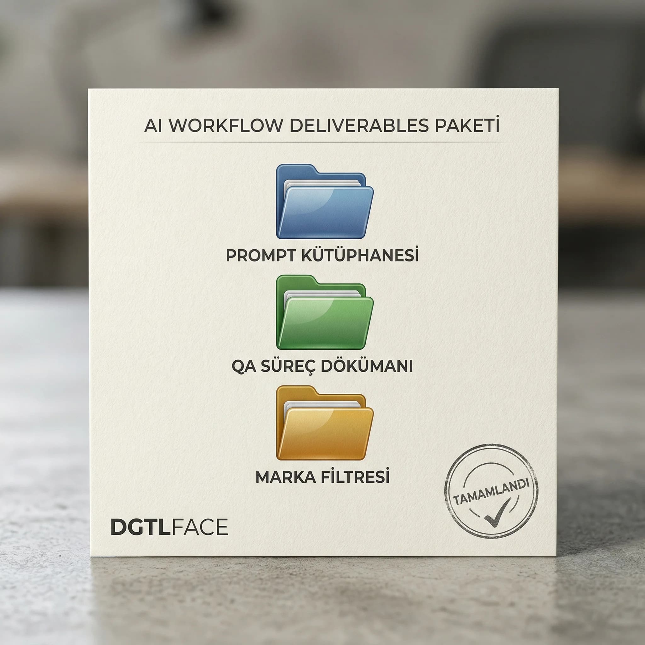 AI workflow deliverables kartı, prompt kütüphanesi ve süreç dokümanları