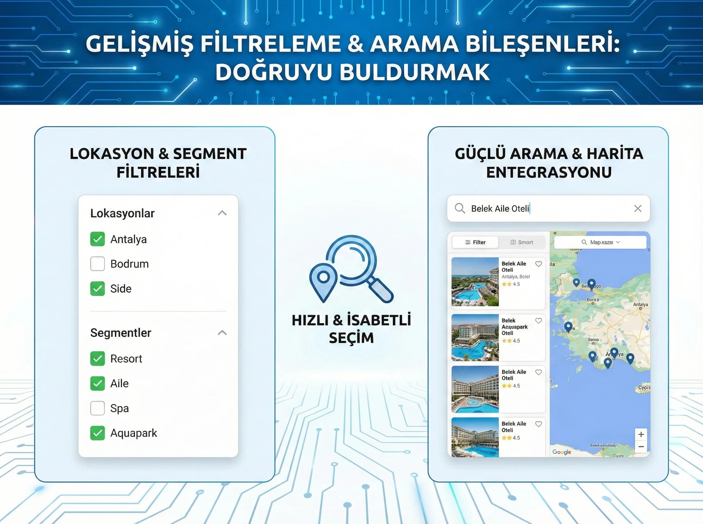 Filtreleme ve arama bileşenleri bölüm ayırıcı görseli