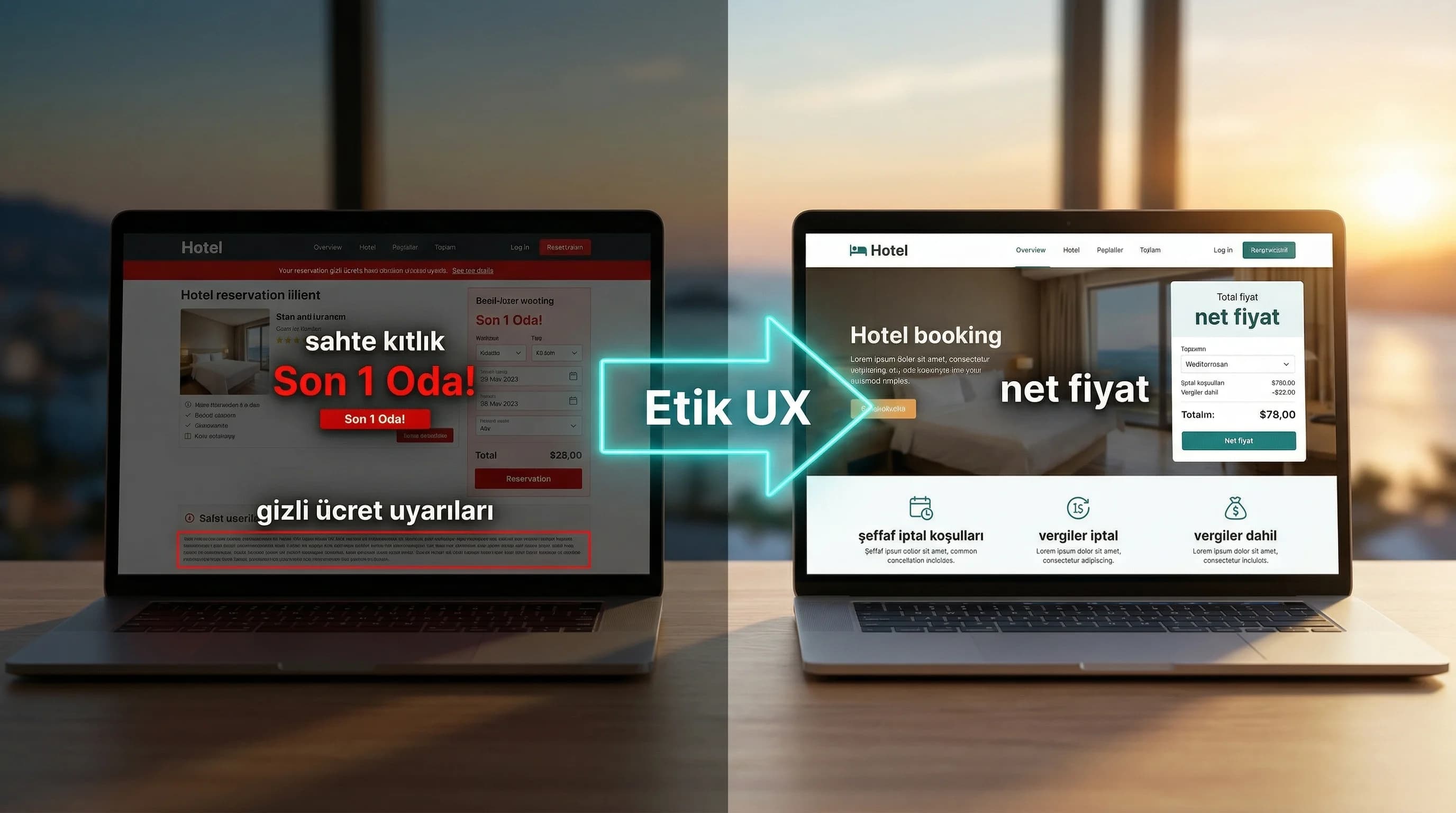Otel Web UX’inde Kaçınılması Gereken Dark Pattern’ler