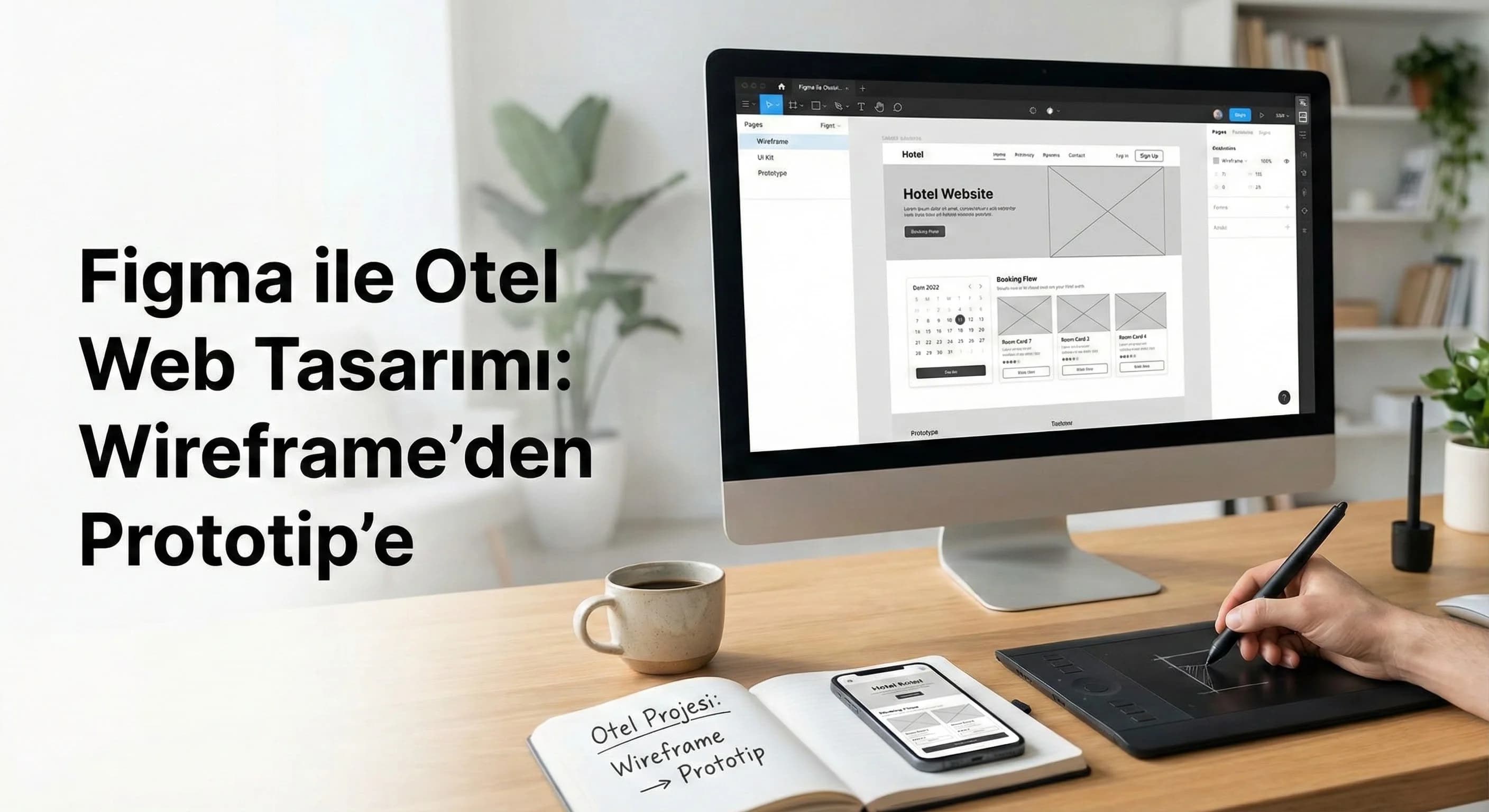 Figma ile Otel Web Sitesi Tasarımı: Wireframe’den Prototip’e