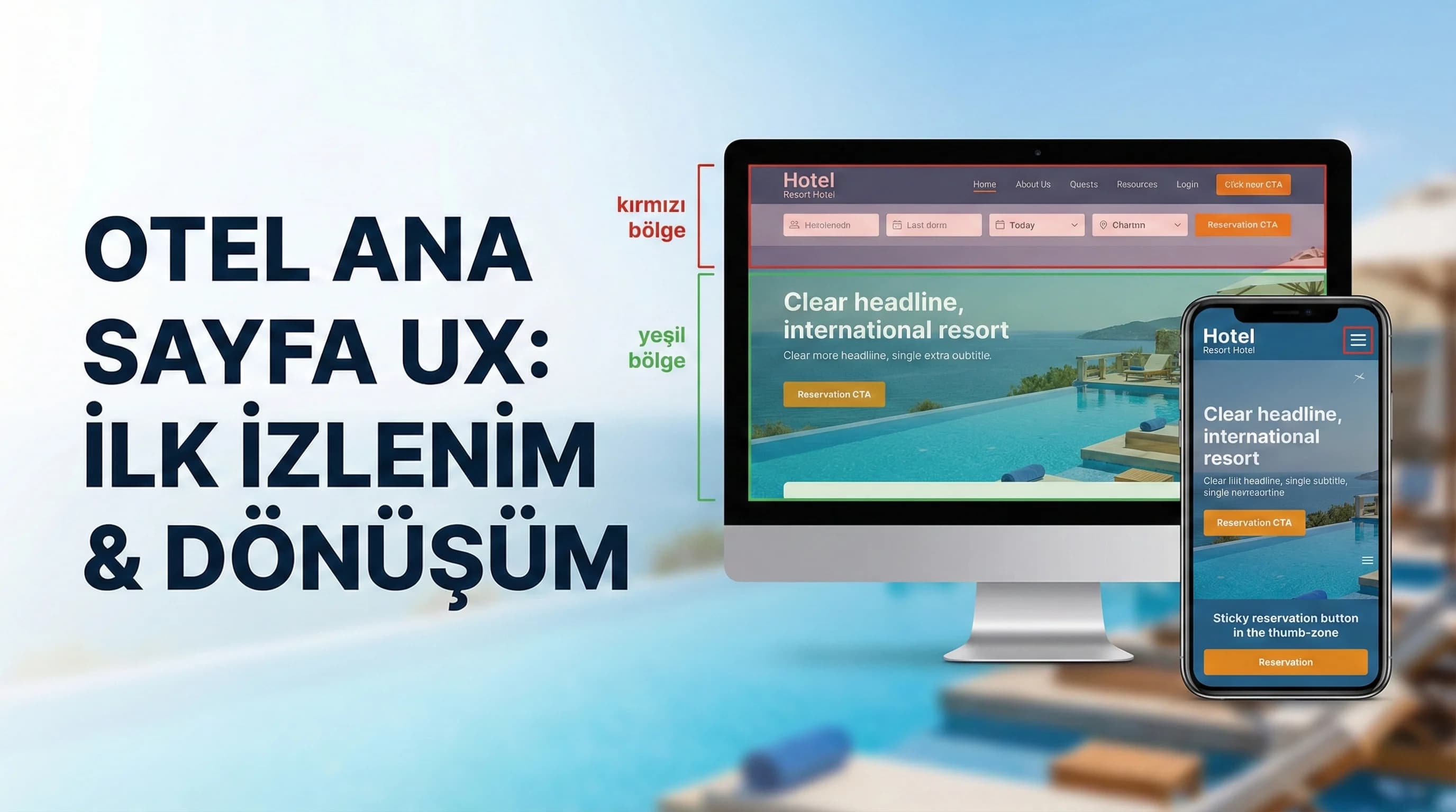 Otel Ana Sayfa UX’i: İlk İzlenim, Hero ve Navigasyon Nasıl Tasarlanmalı?