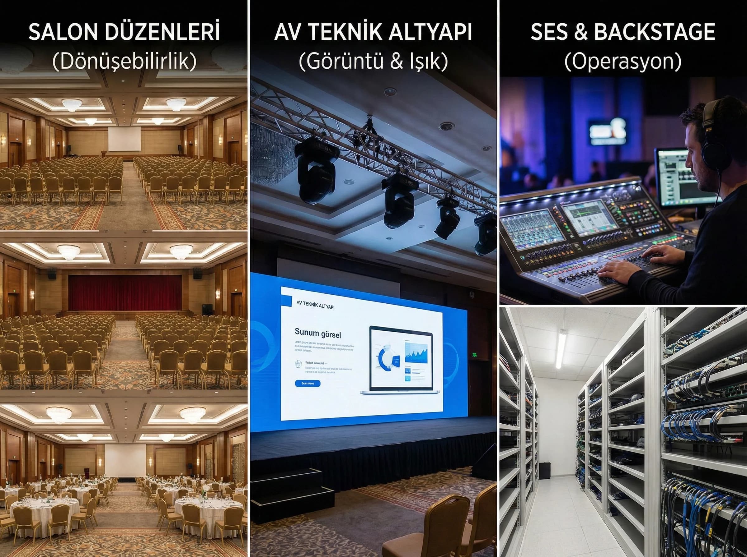 Salon düzenleri ve AV altyapı çekimleri bölüm geçiş görseli